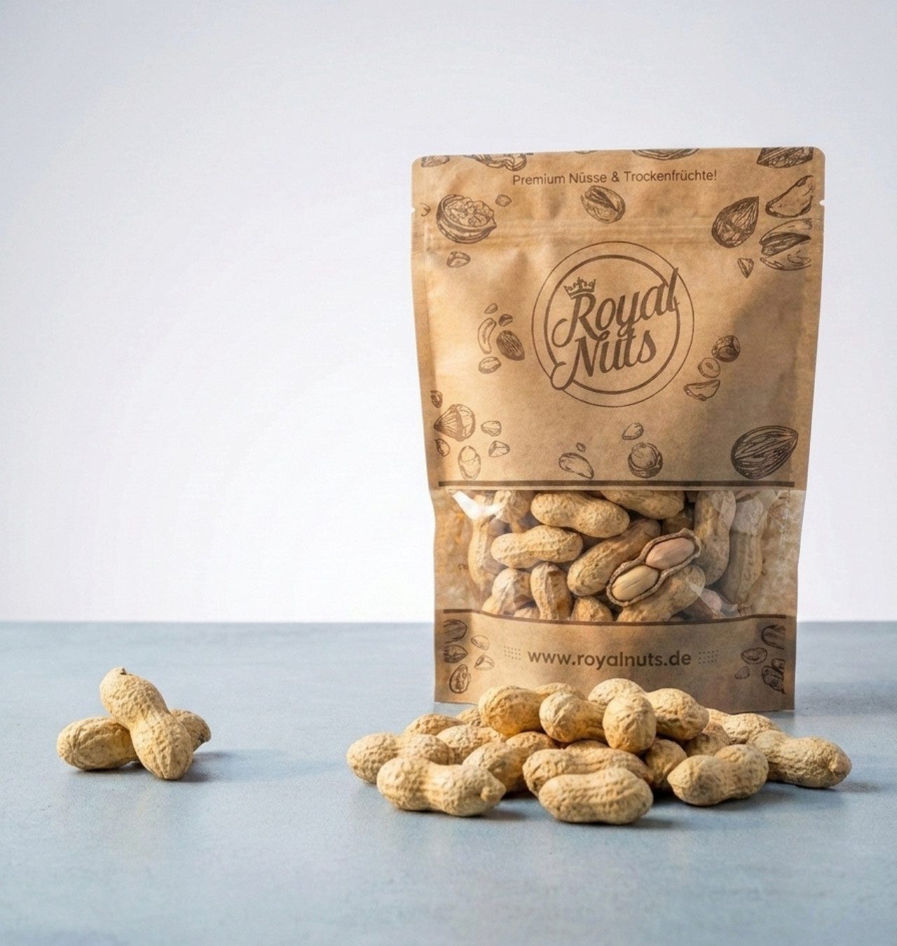 Royalnuts Genuss GmbH Nüsse 1000g Erdnüsse mit Schale, Royalnuts