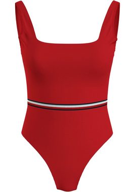 Tommy Hilfiger Swimwear Badeanzug SQUARE NECK ONE PIECE mit Logo-Stretchband