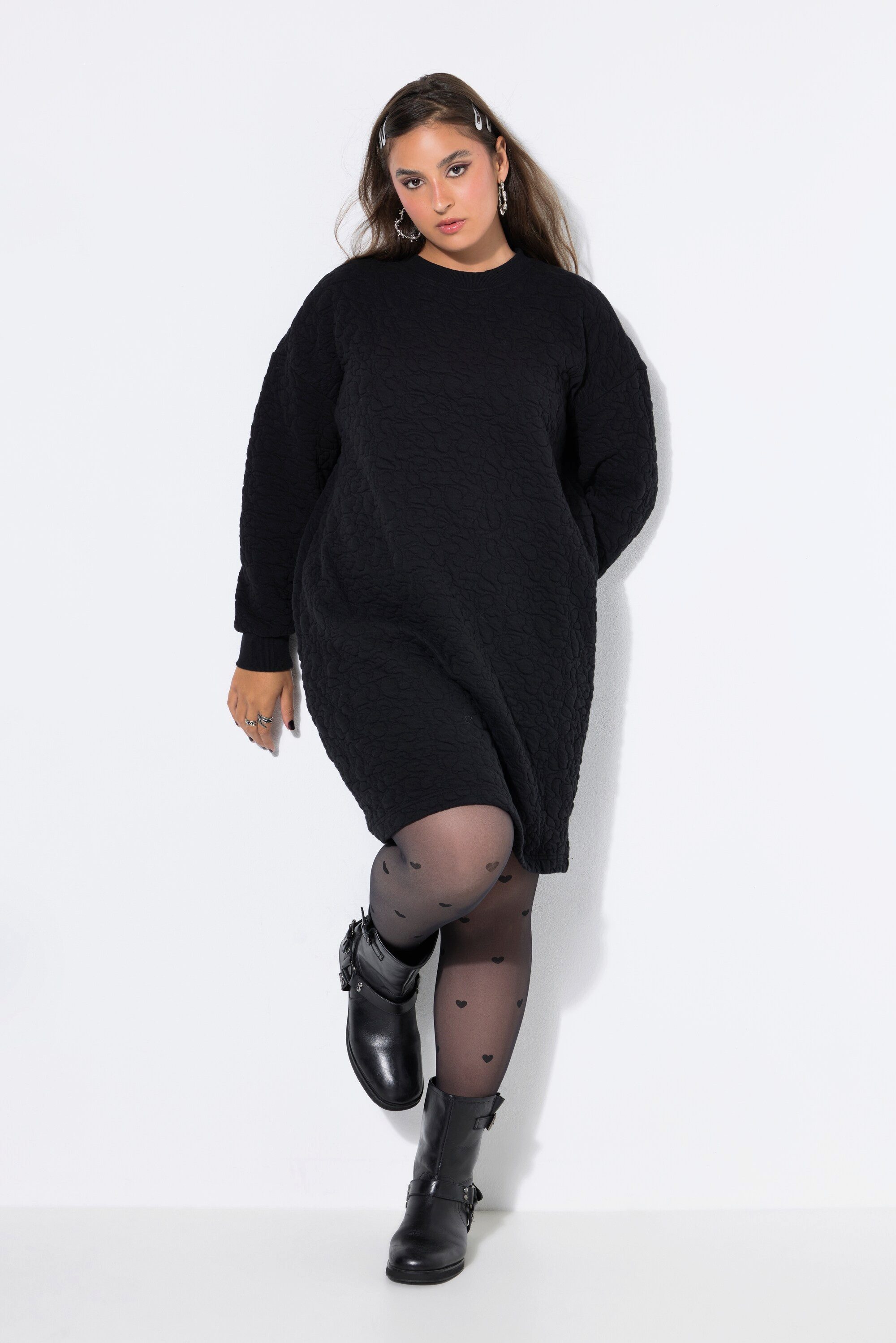 Studio Untold Minikleid Sweat-Minikleid oversized LEO-Stepp