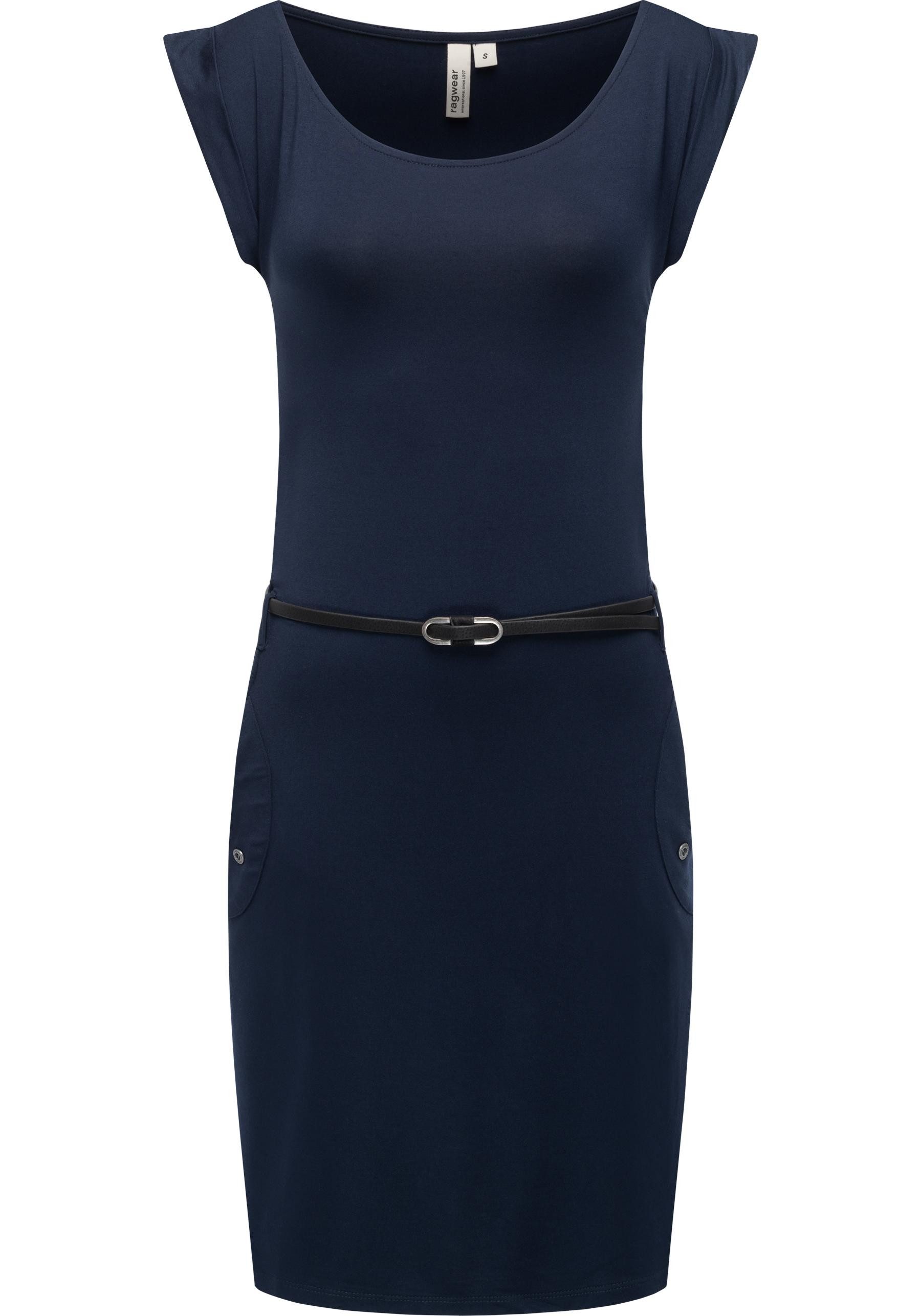 Ragwear Sommerkleid Tagg Damen Kurzarm-Kleid mit Taillengürtel und Taschen günstig online kaufen