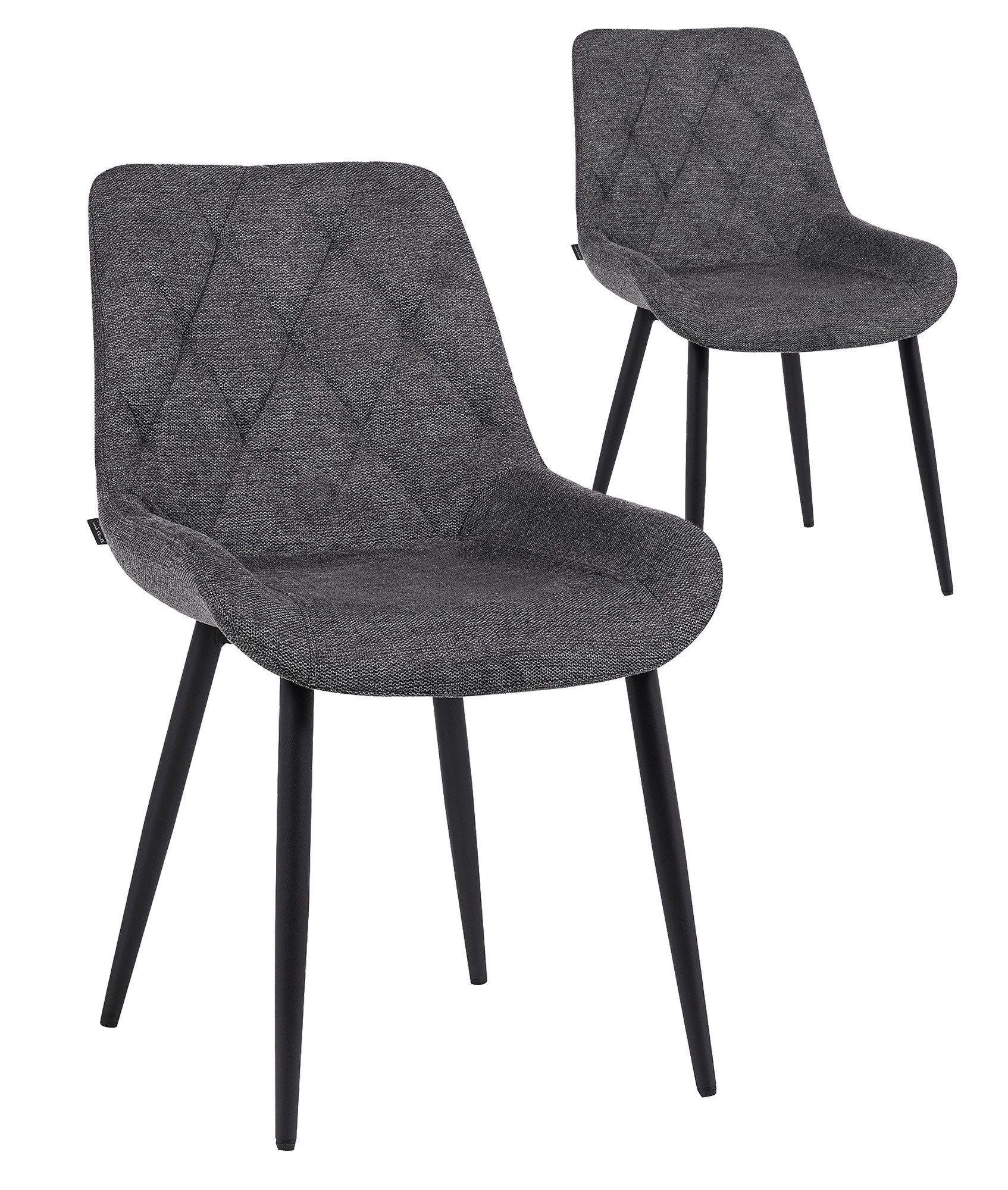 B&D home 4-Fußstuhl TANIA, Esszimmer Stühle, Polsterstühle, Küchenstühle (Set, 2 St), gepolstert, Stuhlbeine aus Metall oder Massivholz wählbar