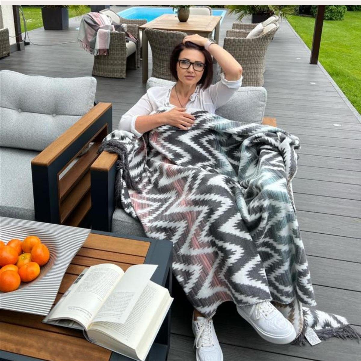 Plaid Plaid Kuscheldecke flauschig Tagesdecke Deko Couch für 150x200 cm, Überwurf SEI Design, Wohnzimmer
