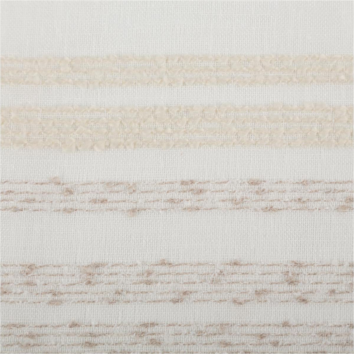 SCHÖNER LEBEN. Stoff Gardinenstoff Meterware Voile Bouclé-Streifen wollweiß natur 160cm, pflegeleicht