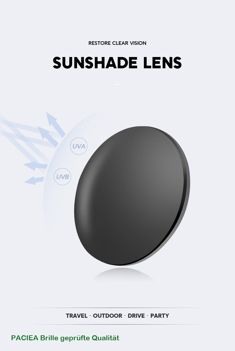 Sonnenbrille UV400 Herren braun PACIEA faltbar Schutz PACIEA Damen 100% dunkel Sonnenbrille