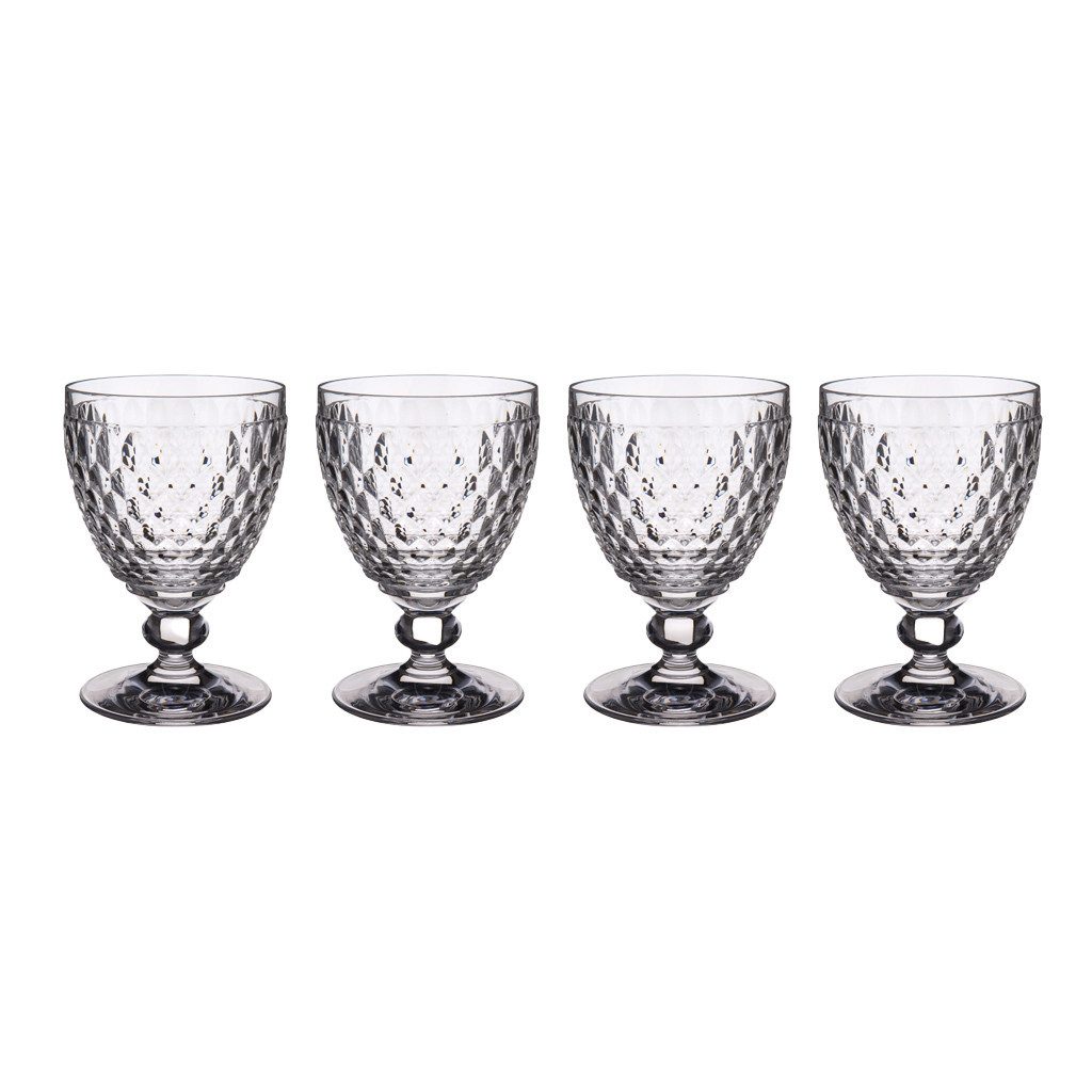 Villeroy & Boch Rotweinglas Boston Rotweinglas Klar, 4 Stück, 4-tlg., Glas, Kristallglas, spülmaschinenfest, Made in Germany