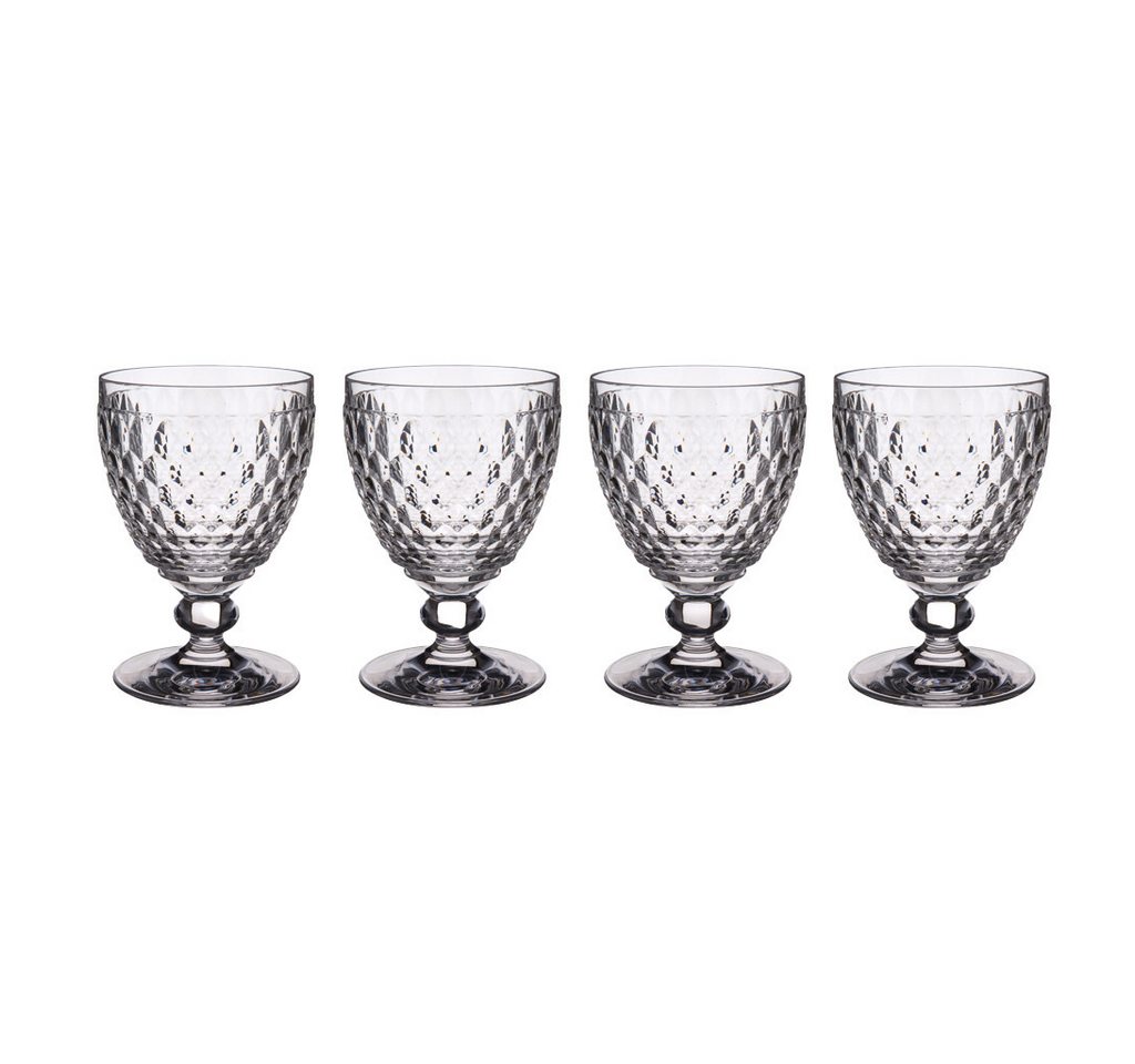 Villeroy & Boch Rotweinglas Boston Rotweinglas Klar, 4 Stück, 4-tlg., Glas, Kristallglas, spülmaschinenfest, Made in Germany