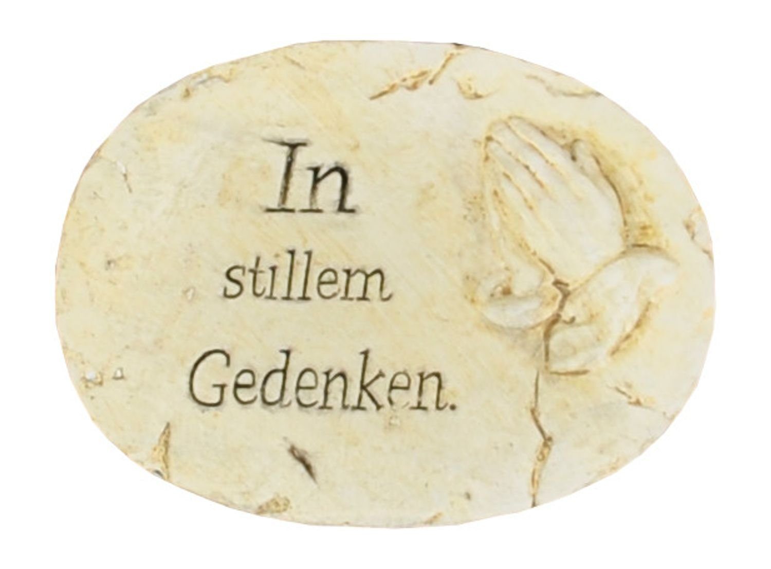 BURI Dekobaum GrabSpruchstein mit Aufschrift oval Grabschmuck