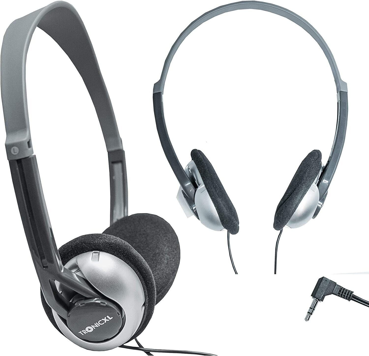 TronicXL Fernseh Kopfhörer 6m langes Kabel Kopfbügel Klinke TV lang 3,5mm HiFi-Kopfhörer