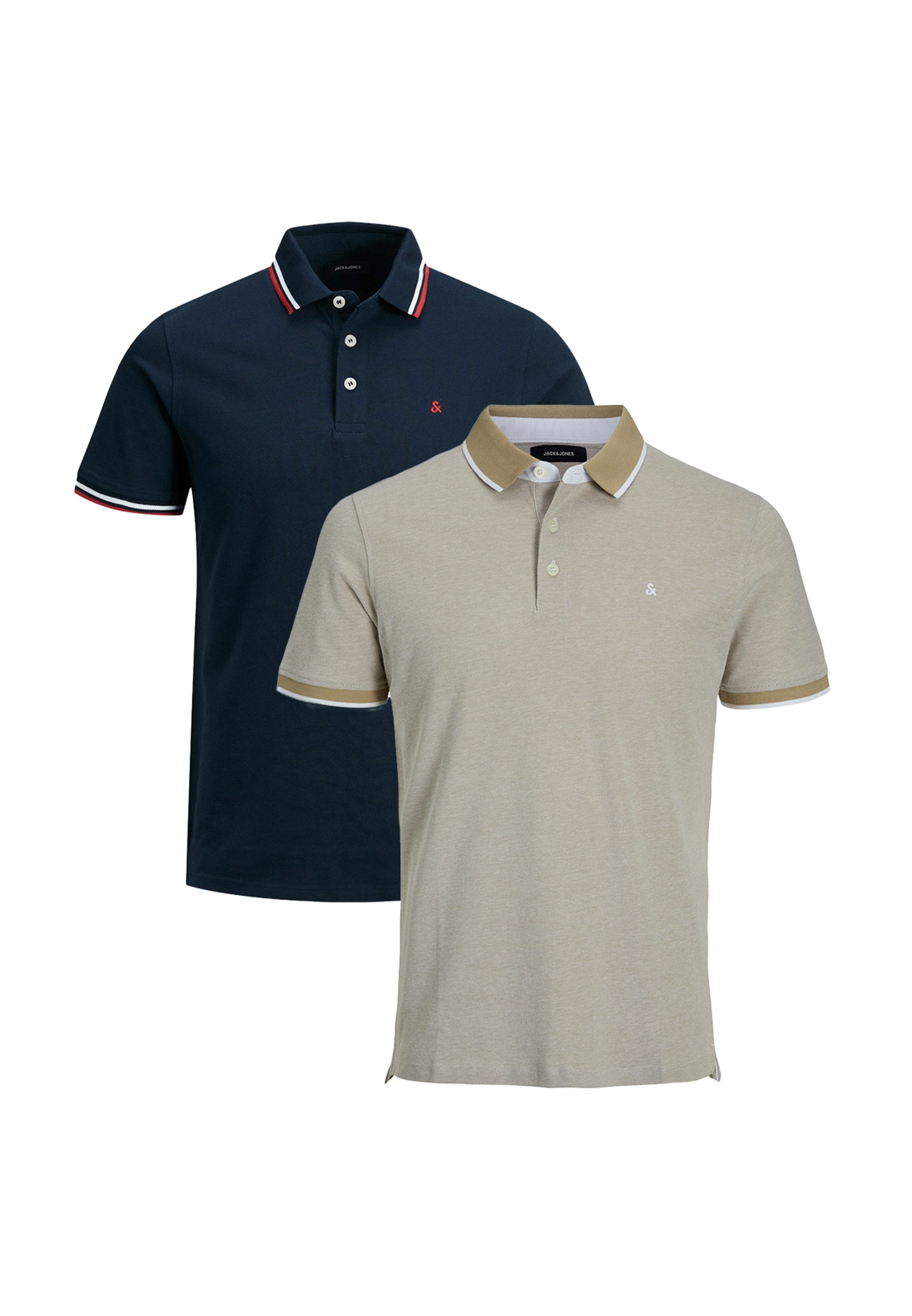 Jack & Jones Poloshirt 2er Pack Paulos - Slim Fit (Spar-Set, 2-tlg) Poloshi günstig online kaufen