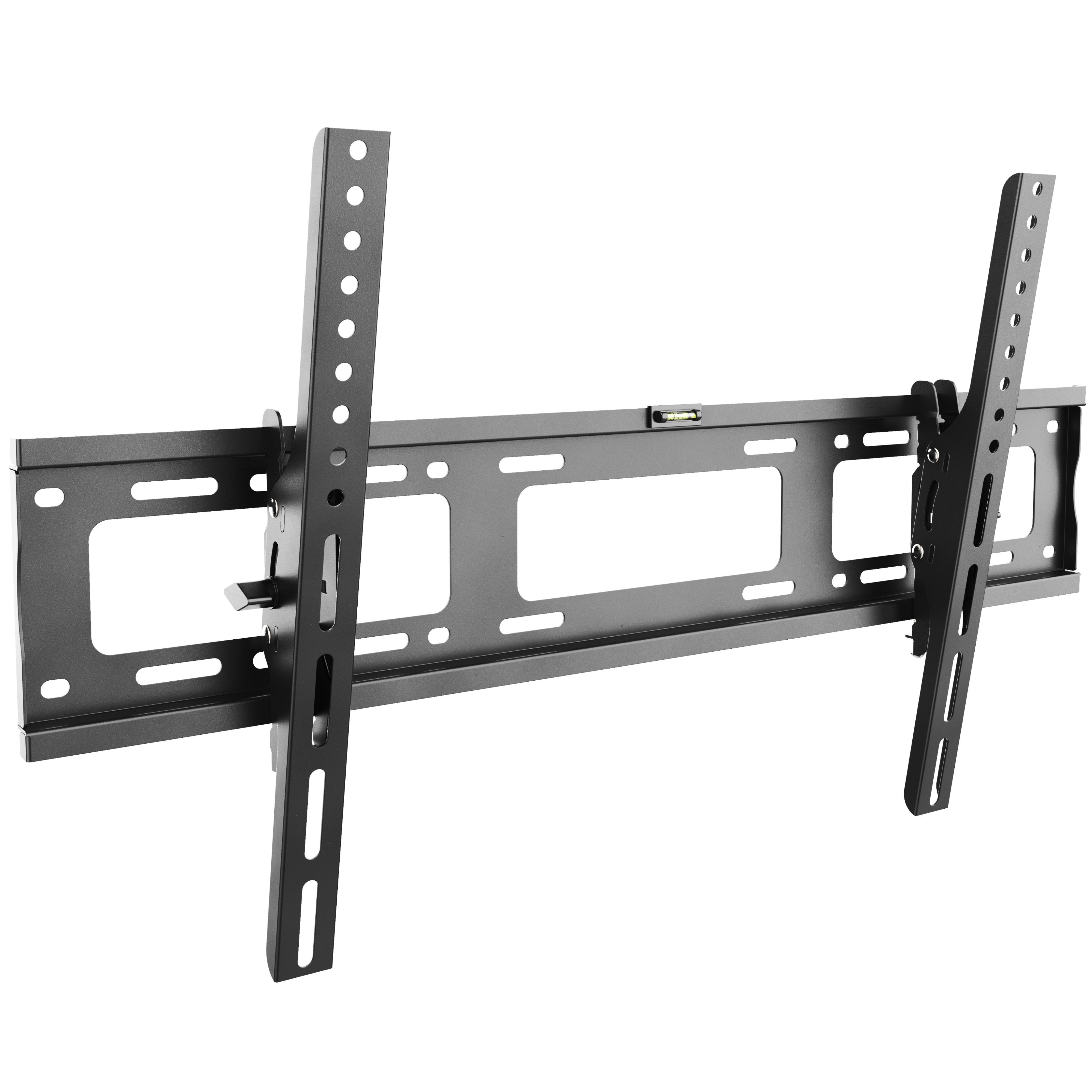 RICOO TV-Wandhalterung TV Wandhalter 37"- 80" max 100 Kg Belastungsgewicht neigbar R07, (bis 80 Zoll, VESA 300x200 bis 700x400, 1-tlg., fest, neigbar, für 37 Zoll/ 94 cm - 80 Zoll/ 203 cm Diagonale stabil, flach bis 30° neigbar Wandabstand 65 mm ultra slim Wand Halterung)