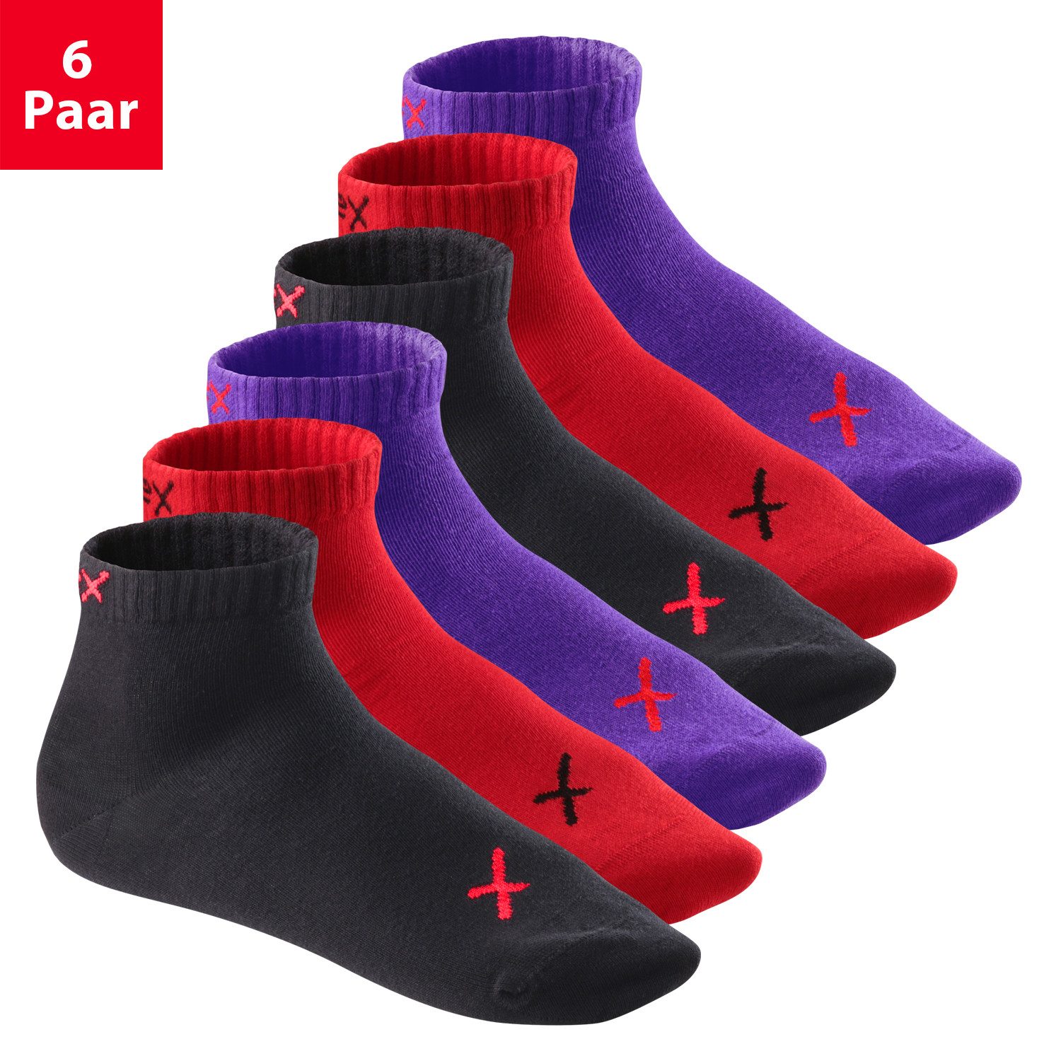 CFLEX Kurzsocken Lifestyle Kurzschaft Socken für Damen & Herren (6 Paar) Sneaker