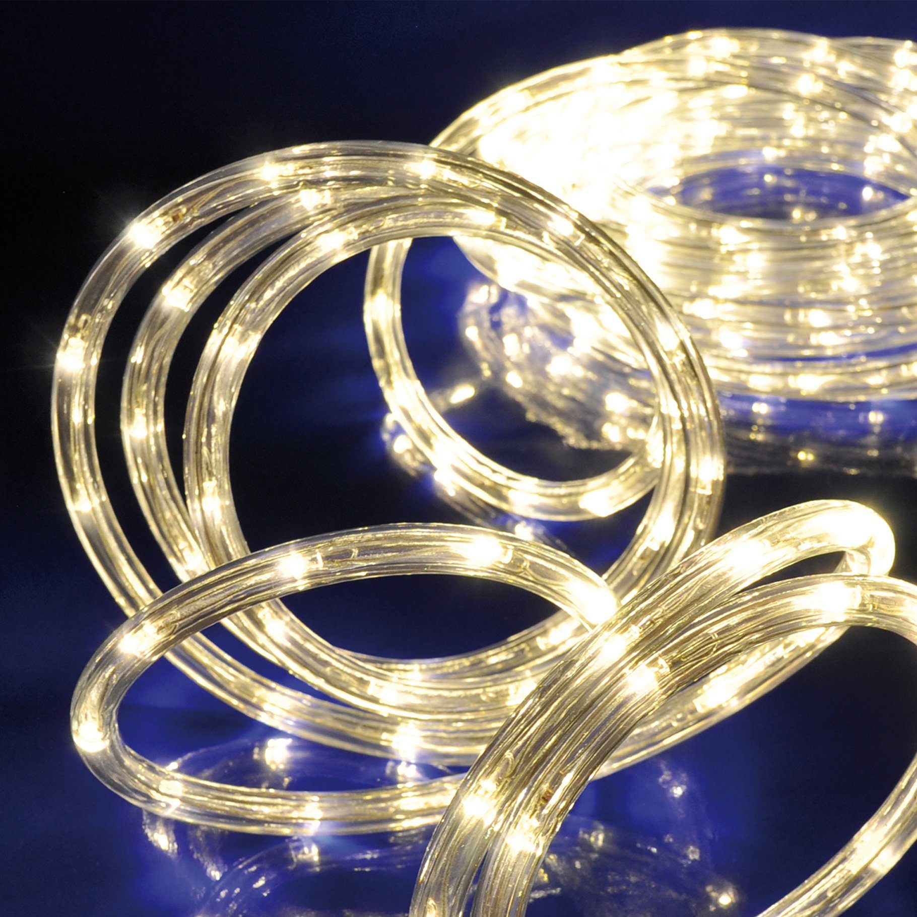 Haushalt International LED-Lichterschlauch Lichterschlauch LED 6 Meter mit 120 warm weißen LEDs