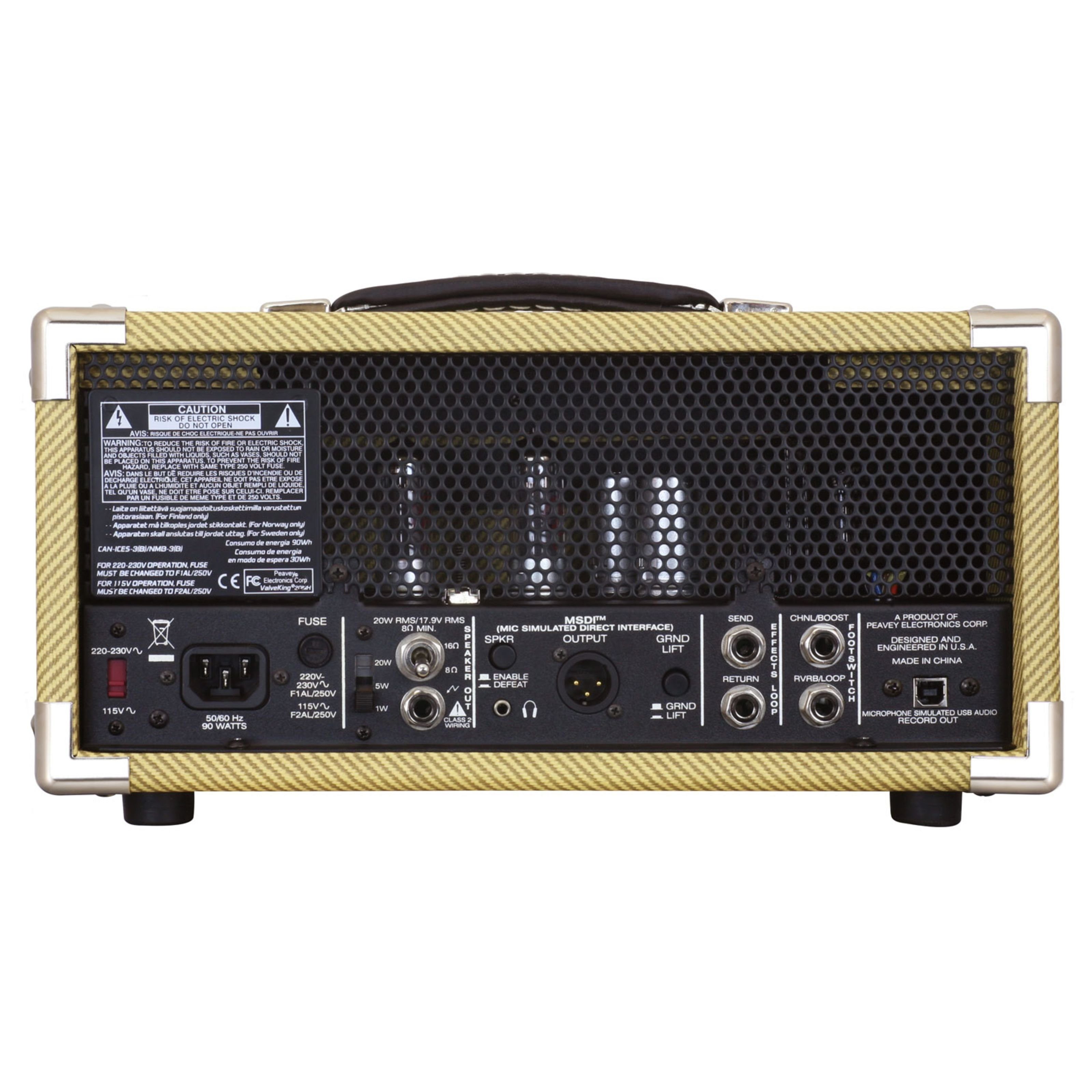 Peavey Verstärker (Classic 20 Mini Head - Röhren Topteil für E-Gitarre)
