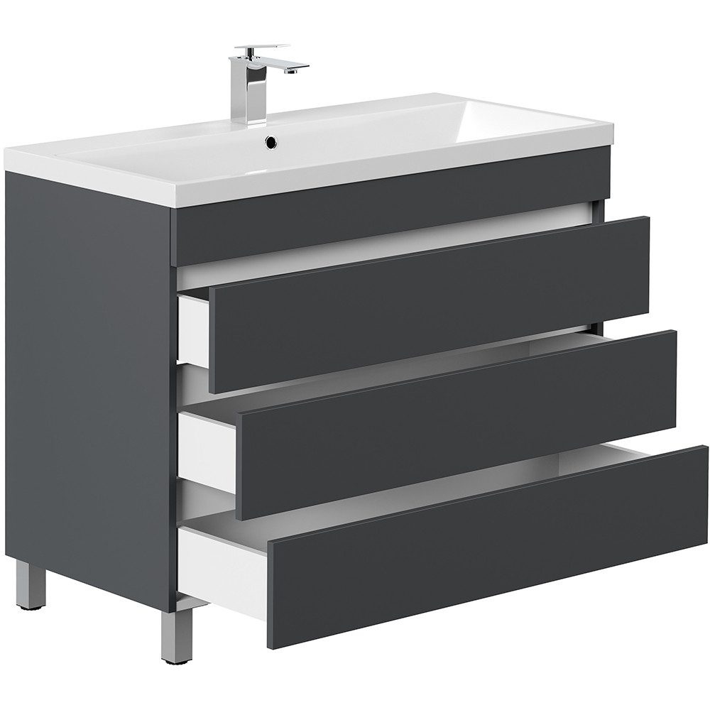 Lomadox Waschtisch FROME-02, 100 cm, stehend, günstig online kaufen