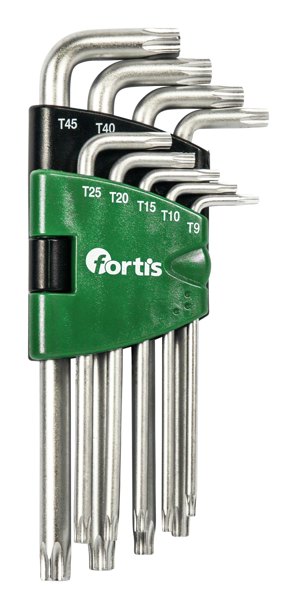 fortis Schraubendreher, (9 St), Winkelschraubendreher-Clip 9-teilig TX10-50