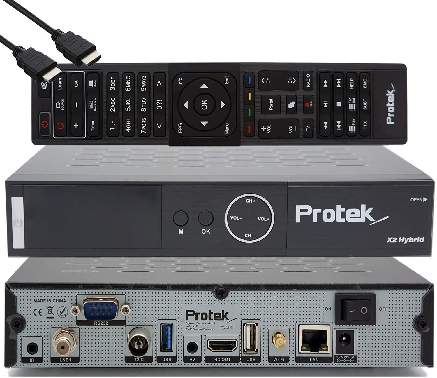 Protek X2 Combo 4K - UHD HDR DVB-S2 & DVB-C/ T2, OpenATV E2 Linux Приймачі Супутниковий приймач