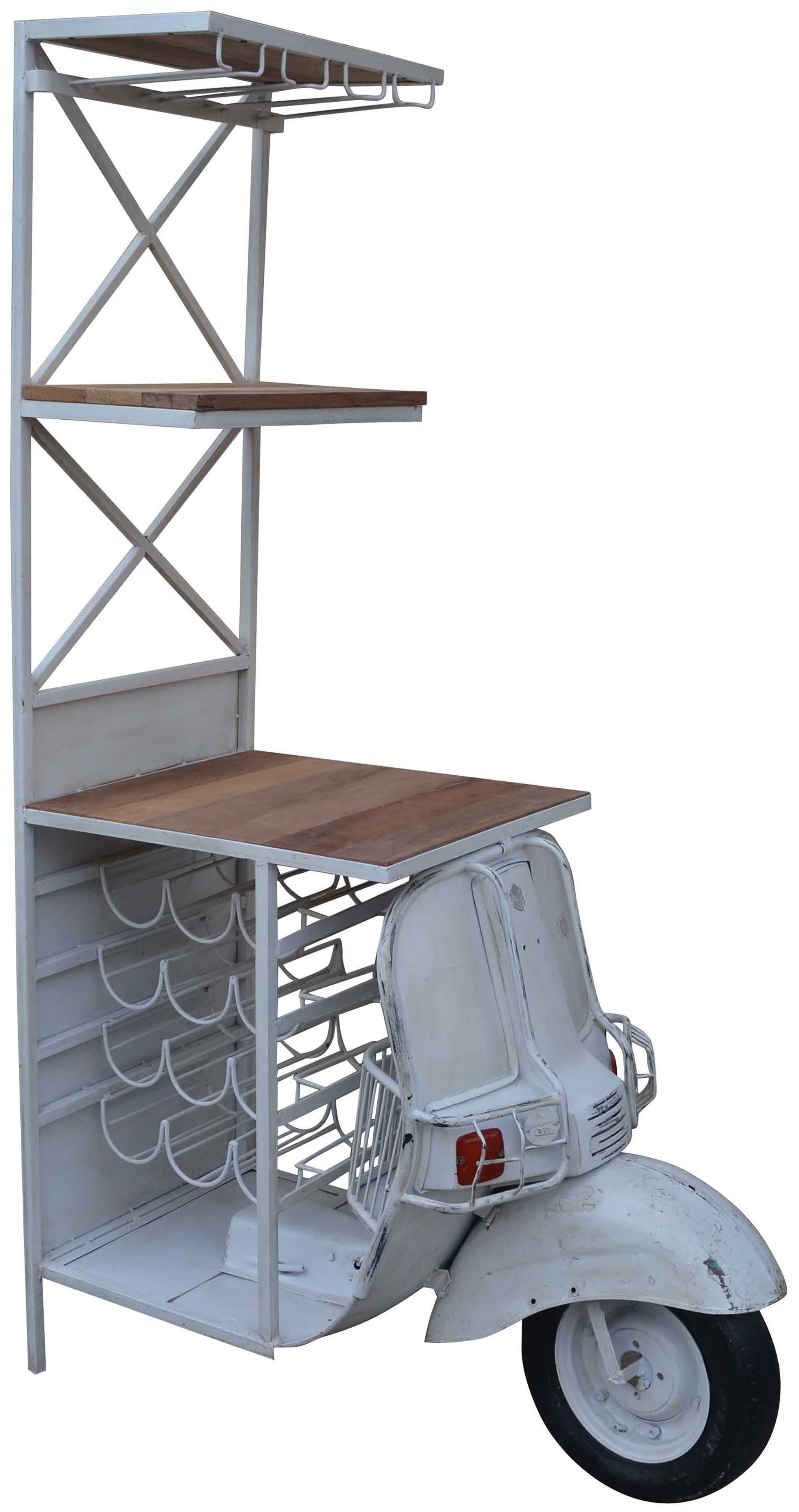 Kobolo Regal Weinregal SCOOTER aus Mango-Holz und Metall günstig online kaufen