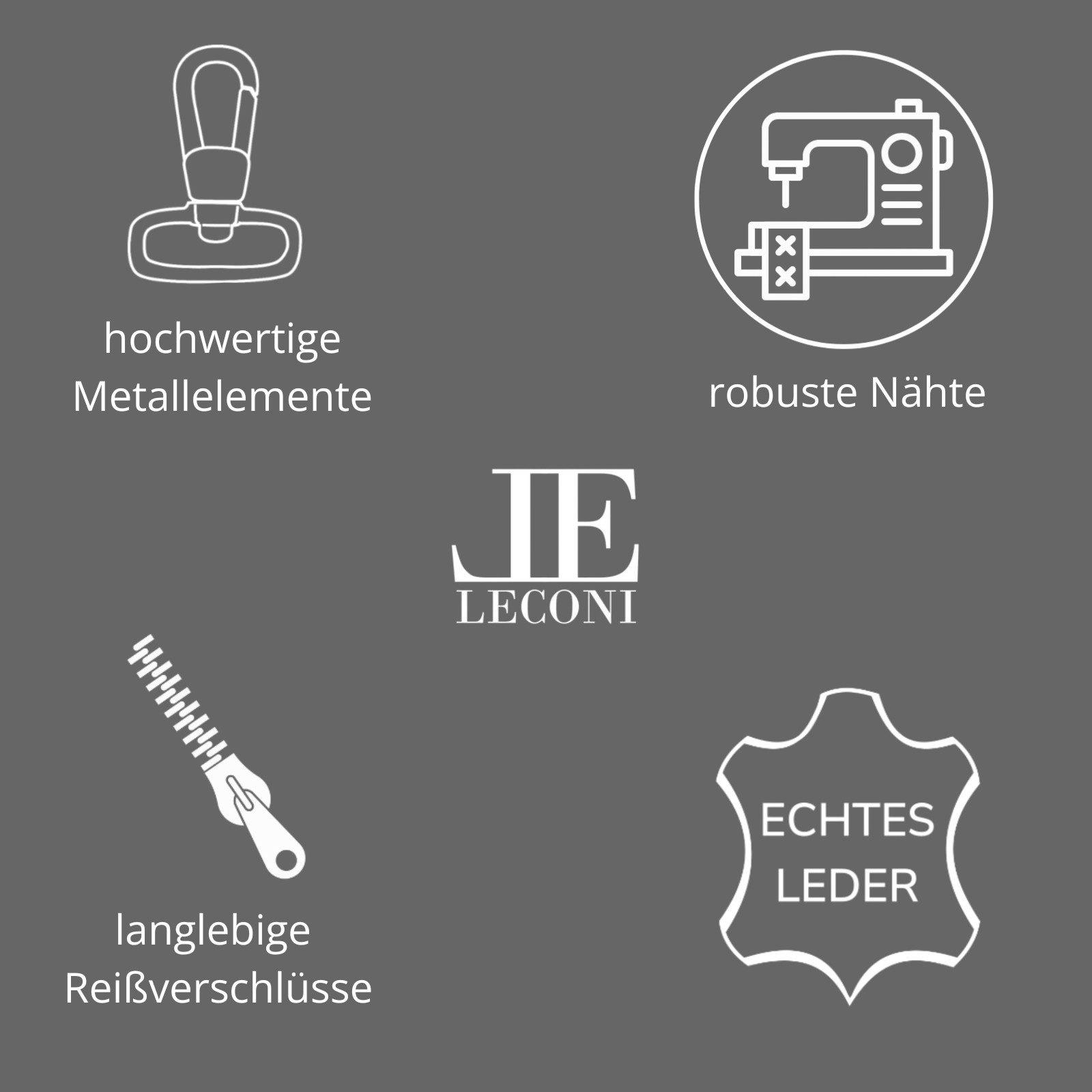 LECONI Schultertasche Henkeltasche Damentasche Handtasche für Damen Leder Shopper LE0054-VL, weiches Wildleder - geflochtene Henkel - verstellbarer Tragegurt – Bild 4 von 5