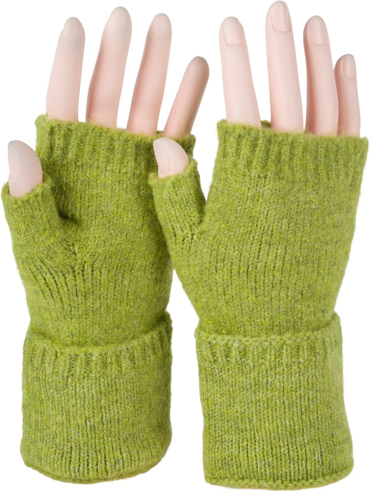 styleBREAKER Strickhandschuhe Fingerlose Strickhandschuhe Einfarbig (1-St)
