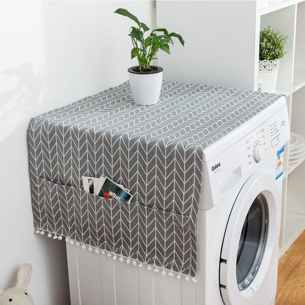 FELIXLEO Wäschespinne-Schutzhülle WaschmaschineStaubschutz mit Einzeltür Aufbewahrungstasche 55*130cm