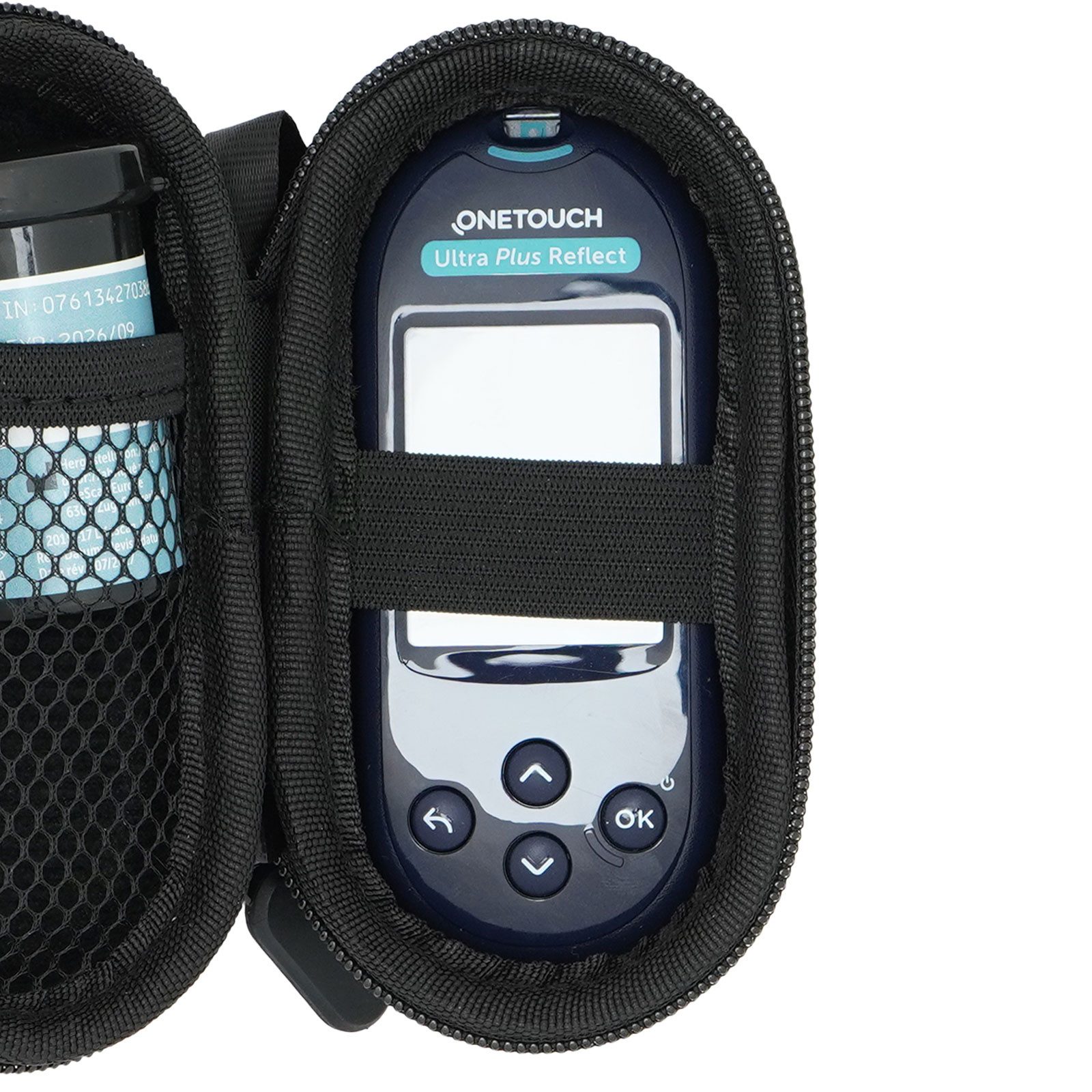 caseroxx Blutzuckermessgerät Blutzuckermessgerät Tasche für Onetouch Ultra Plus Reflect