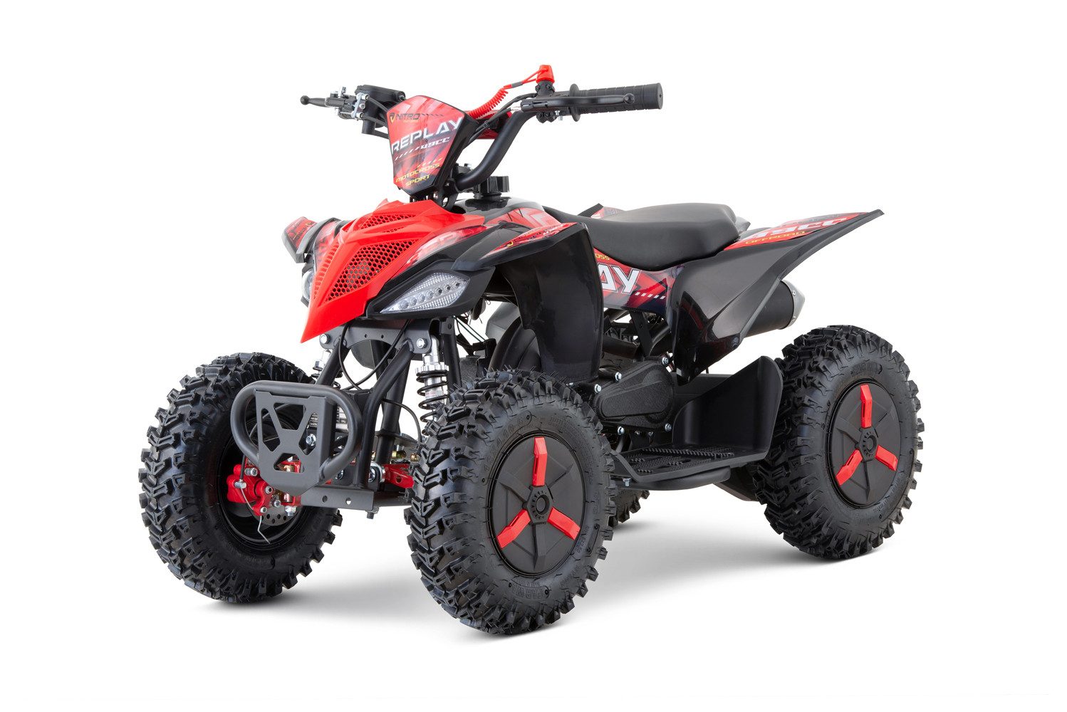 Nitro Motors ATV NITRO MOTORS 49cc mini Kinder Quad Replay Snowy-Profile L Sport 6", 49,00 ccm, 40 km/h, Felgenabdeckung, Lackierter Rahmen, 6 Zoll Reifen