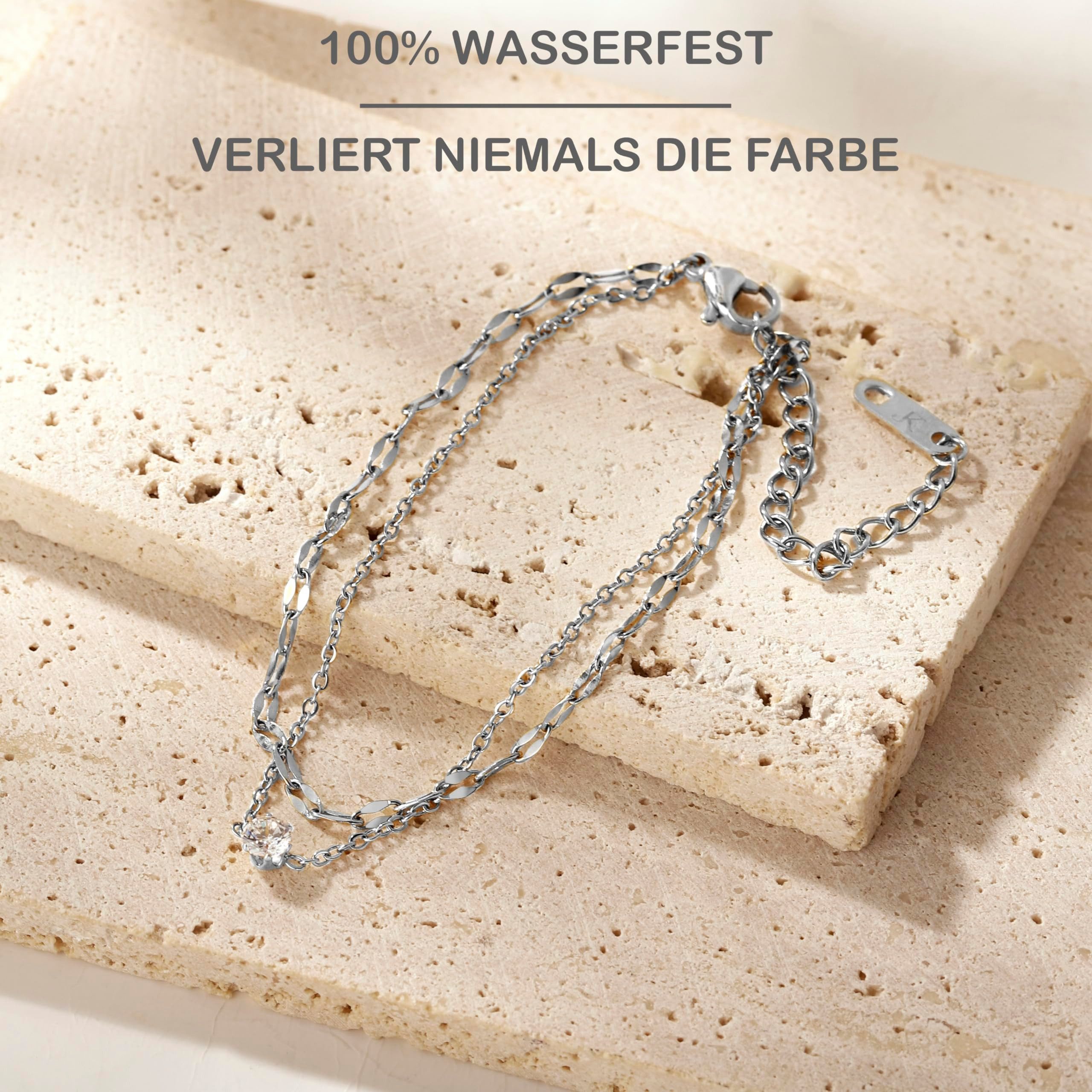 Kim Johanson Fußkette Giulia (1-tlg), aus Edelstahl, hypoallergen, verstellbar