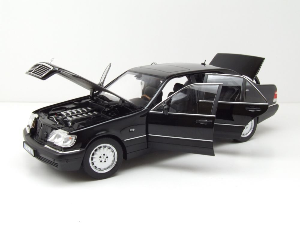 Norev Modellauto Mercedes S600 S-Klasse W140 1997 schwarz, Maßstab 1:18 – Bild 4 von 5