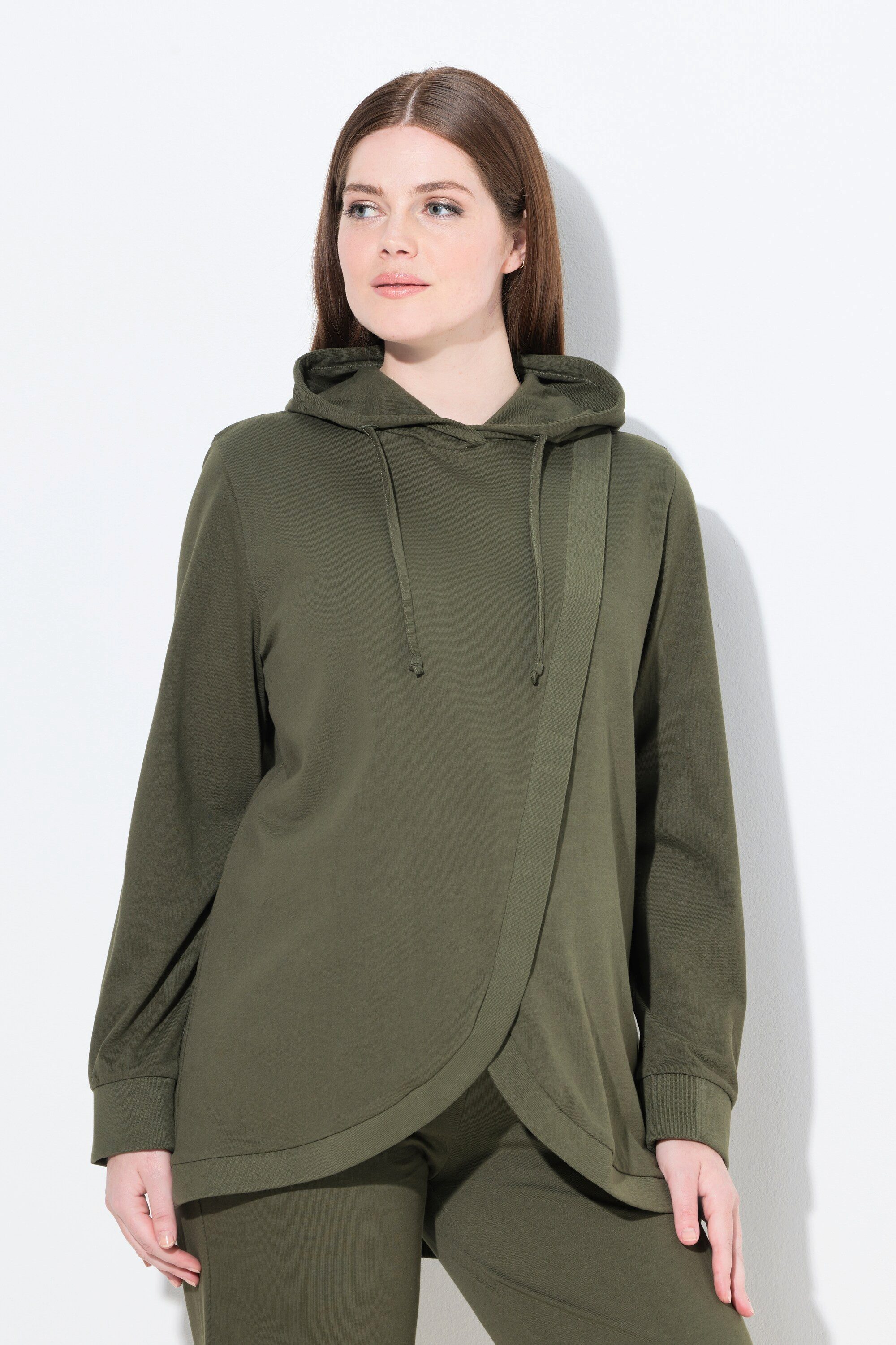Ulla Popken Sweatshirt Bellieva Hoodie Still-Funktion Kapuze Schwangerschaft