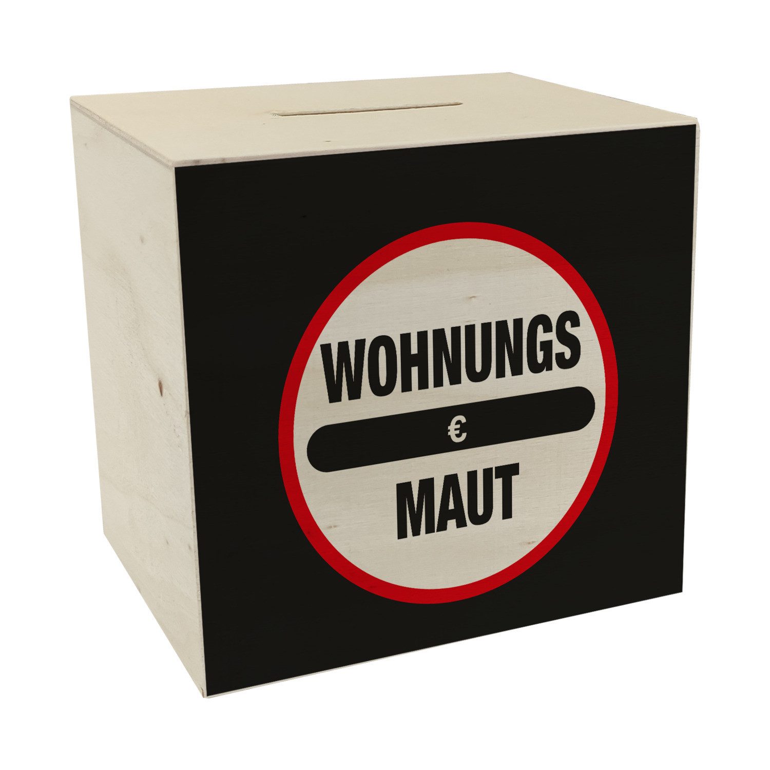 Spardose Wohnungs Maut Spardose aus Holz