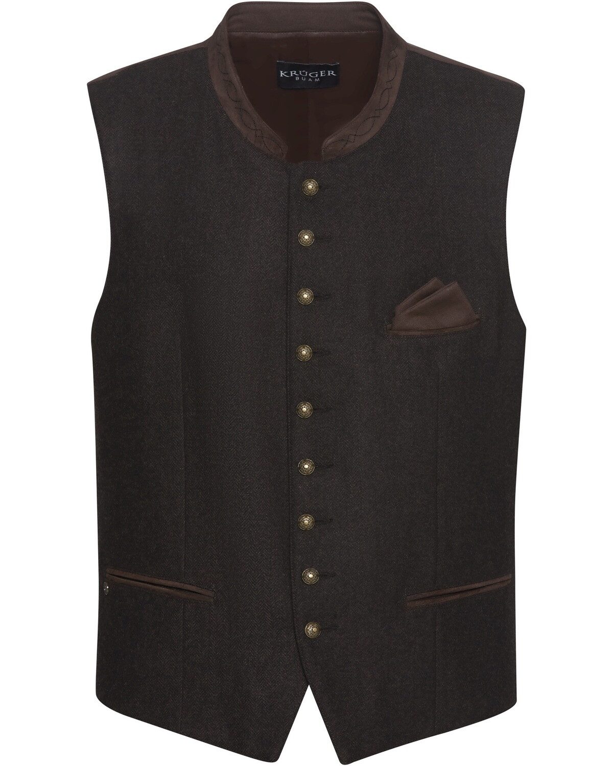 KRÜGER BUAM Trachtenweste Fischgratweste