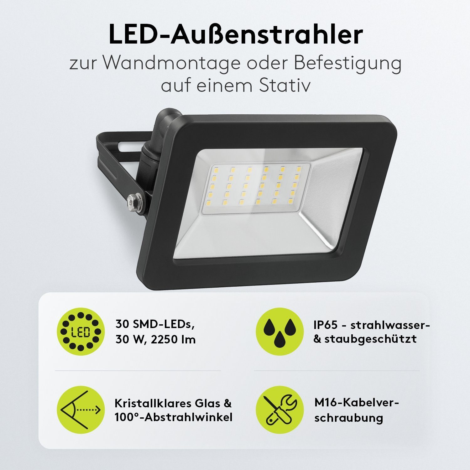 Goobay LED Flutlichtstrahler LED Außenstrahler 30 günstig online kaufen