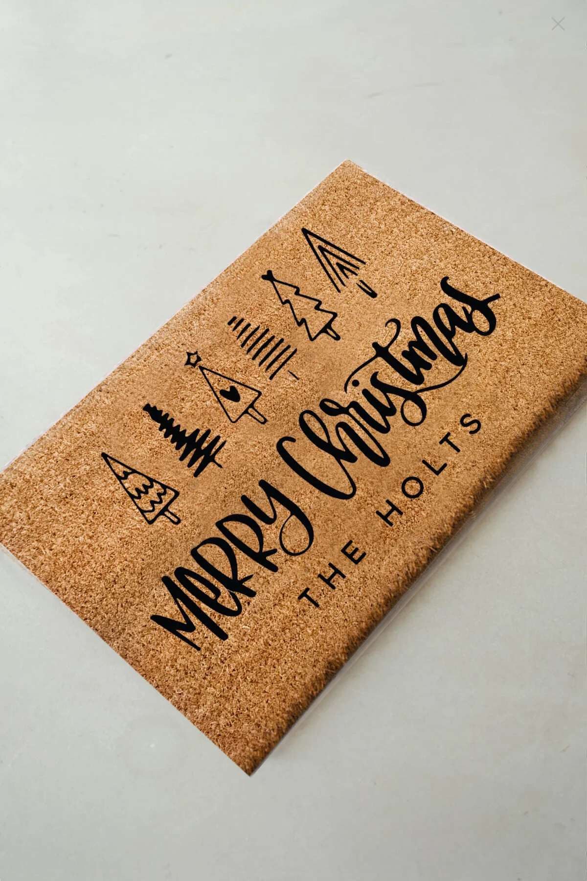 L'Essentiel Maison Fußmatte, Rechteckig, 100% Kokosfaser, Weihnachtsdesign, Rutschfeste Unterseite,Robust