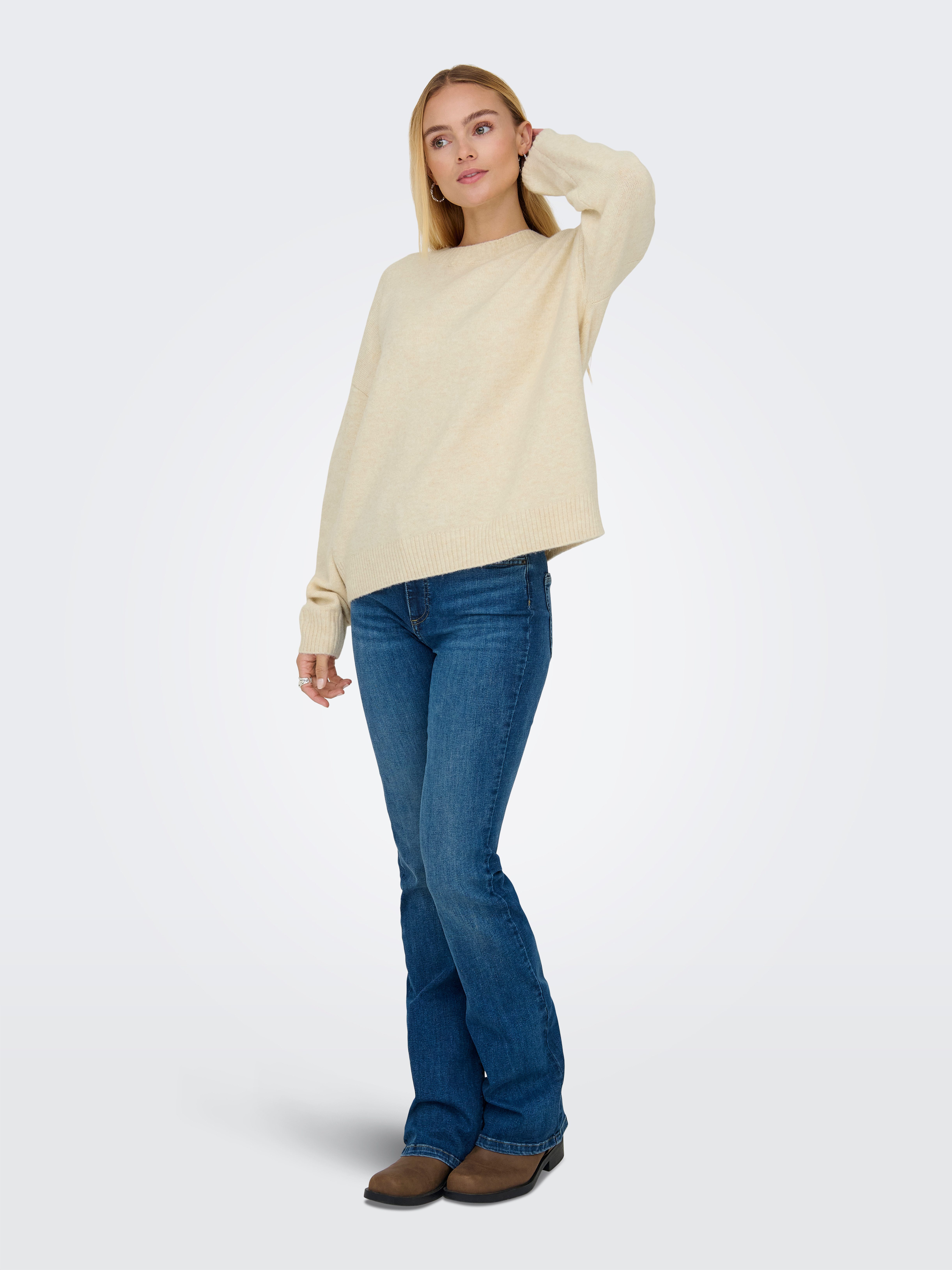 ONLY Strickpullover ONLRENE LIFE LS O-NECK CC KNT