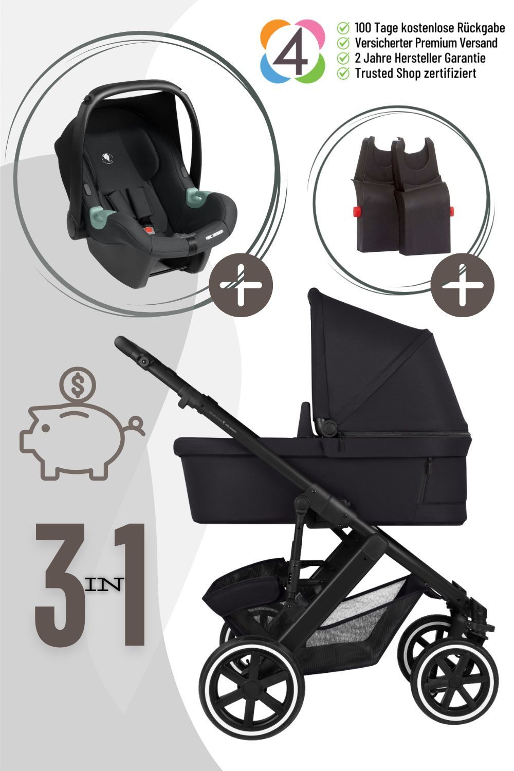 Kombi-Kinderwagen Salsa 5 Air 3in1 Aktion inkl. Tulip Babyschale und Adapter