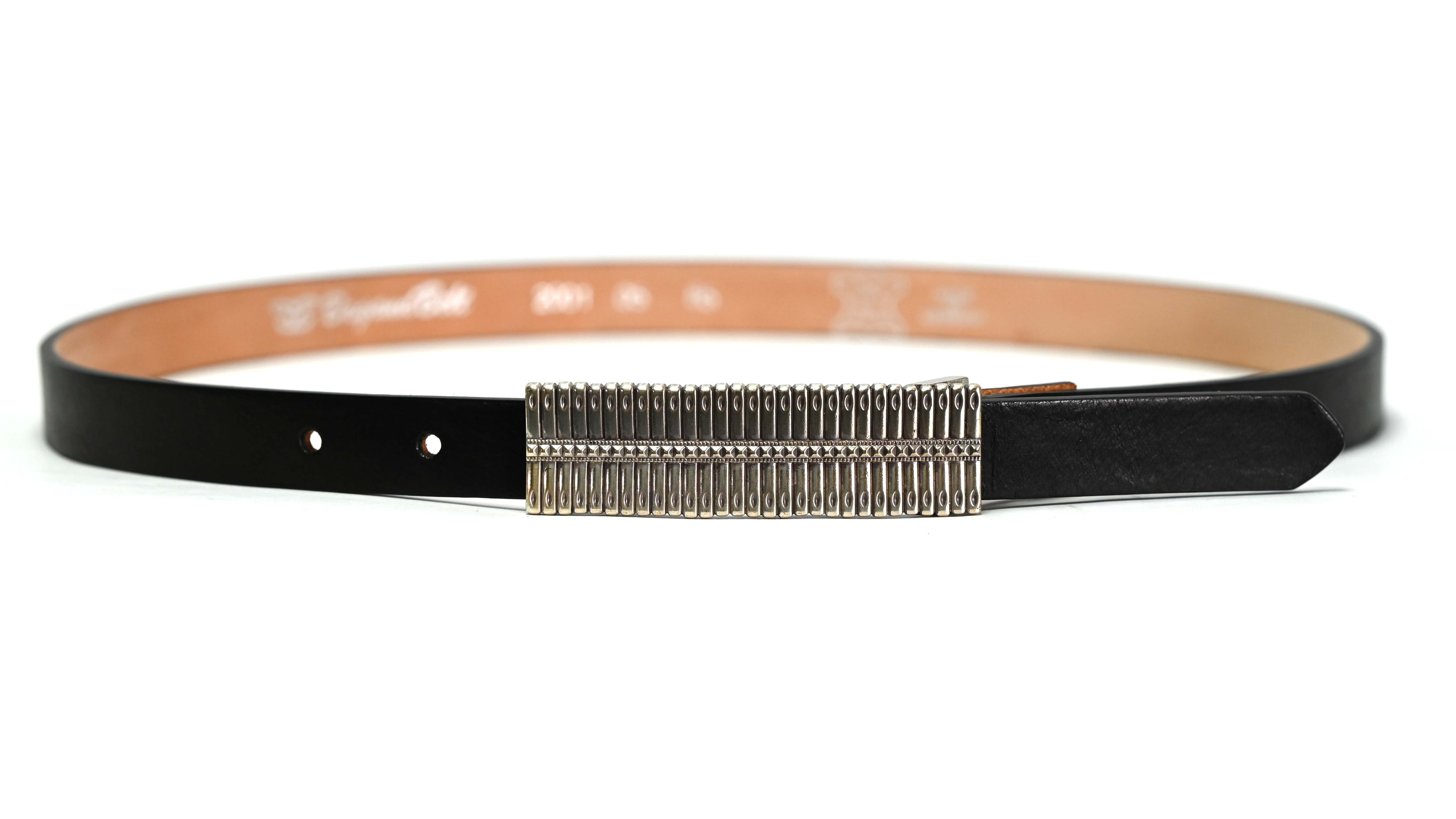 Bag & Belt Ledergürtel Damen-Leder-Koppelgürtel 2 cm schwarz 85