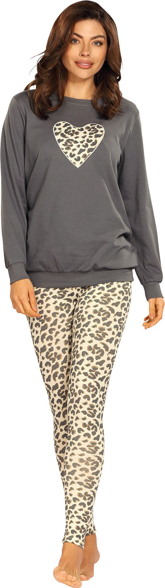 comtessa Pyjama Damen-Schlafanzug gemustert: Leggings günstig online kaufen