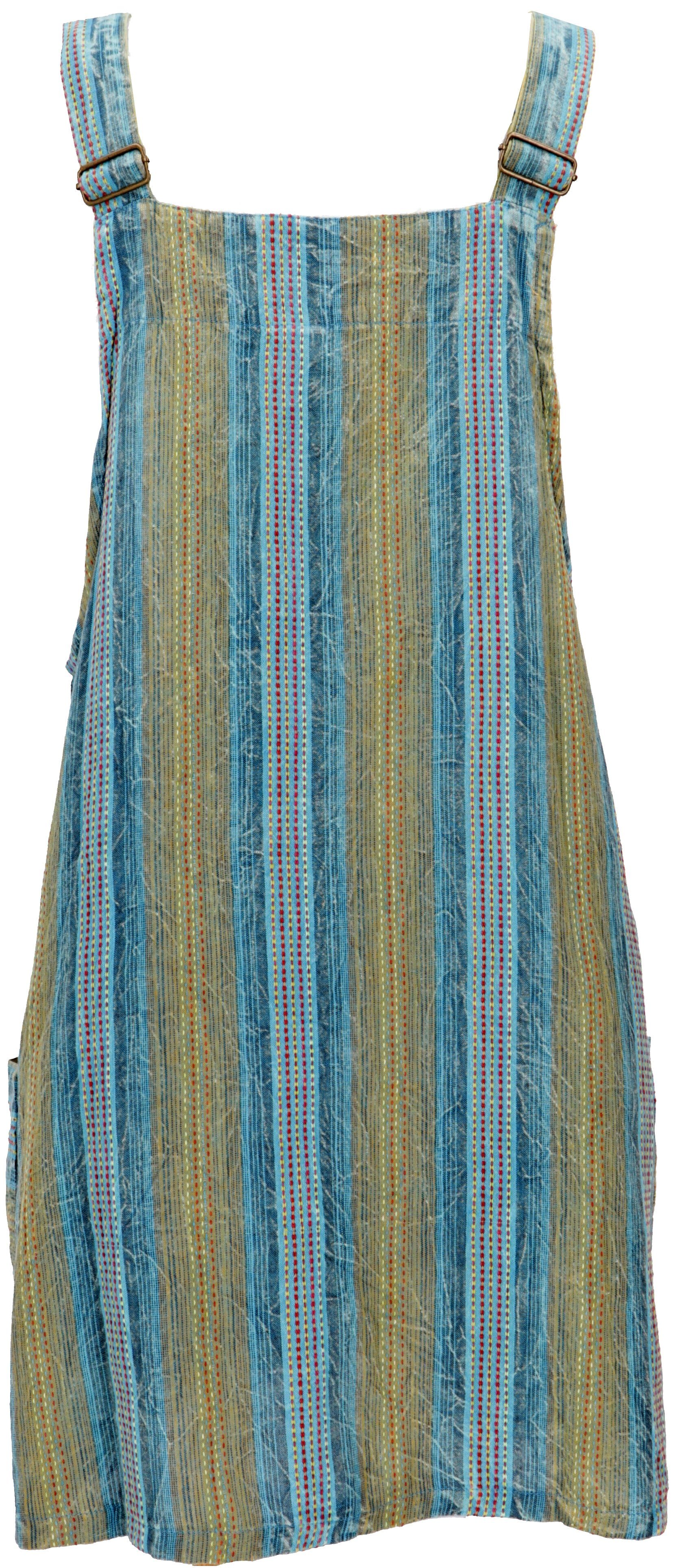 Guru-Shop Minirock Gestreifter Boho Latzrock, Trägerkleid,.. alternative Be günstig online kaufen