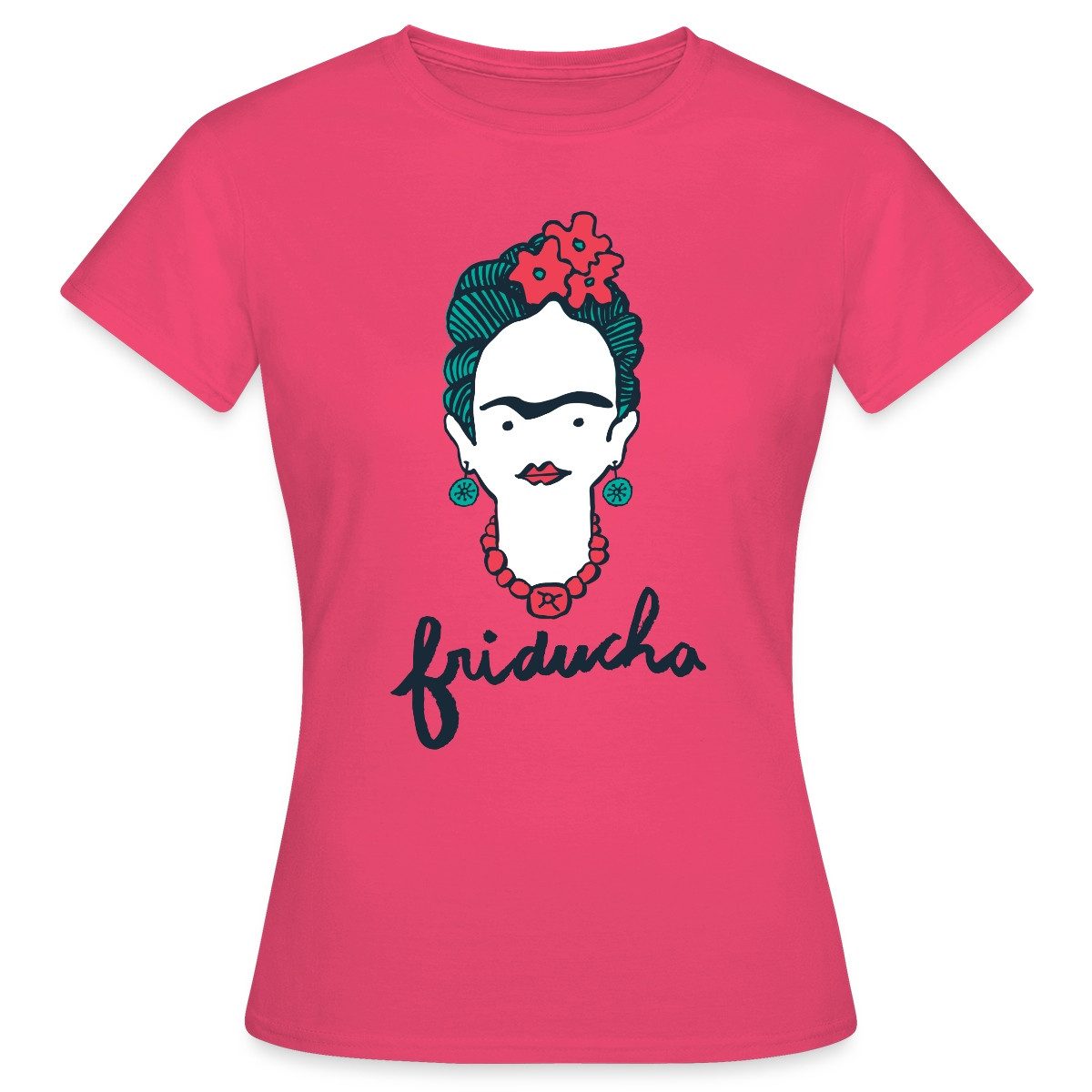 T-Shirt Frida Kahlo Sketch Friducha Frauen T-Shirt