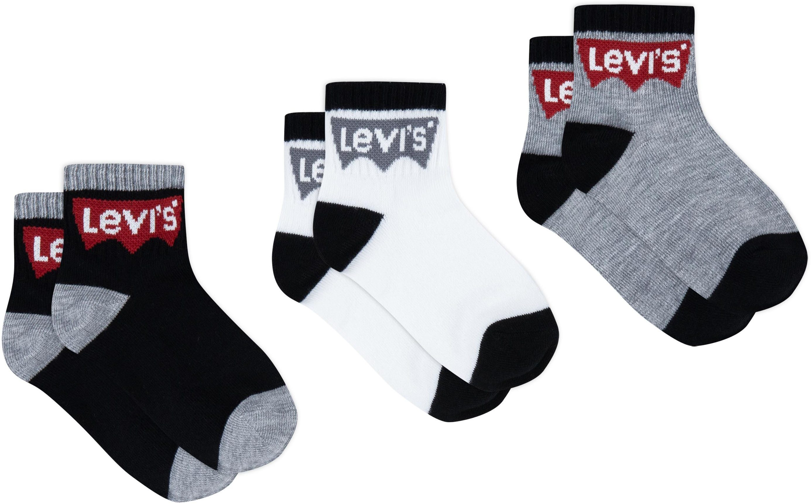 Levi's® Kids Носки BATWING MID CUT3PK (Packung, 3-Paar) im 3er-Pack