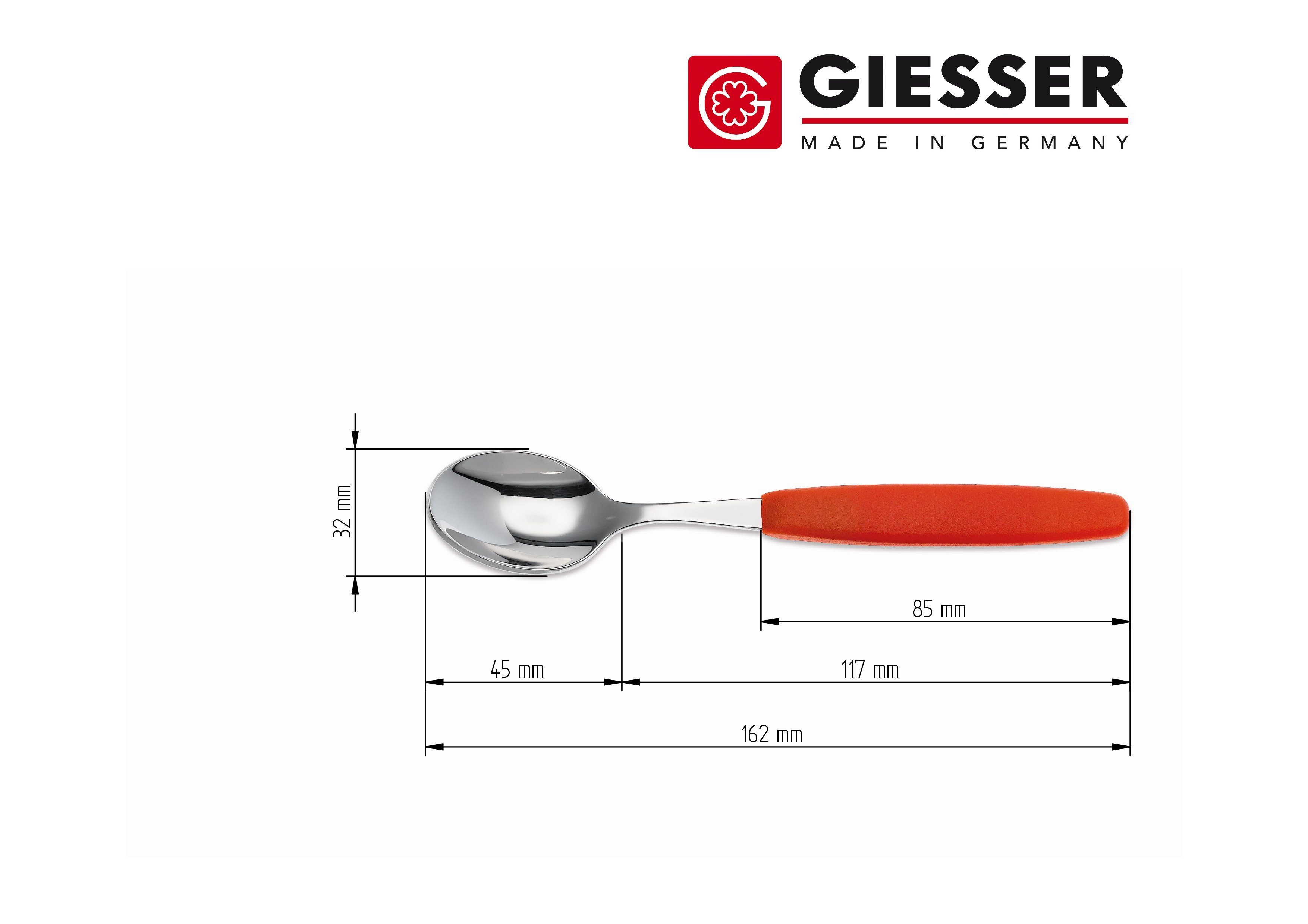 GIESSER Bestecklöffel Besteck Gabel, Teelöffel, Löffel, Kuchengabel (1 Stück), schönes Design, langlebig, kombinierbar, spülmaschinenfest