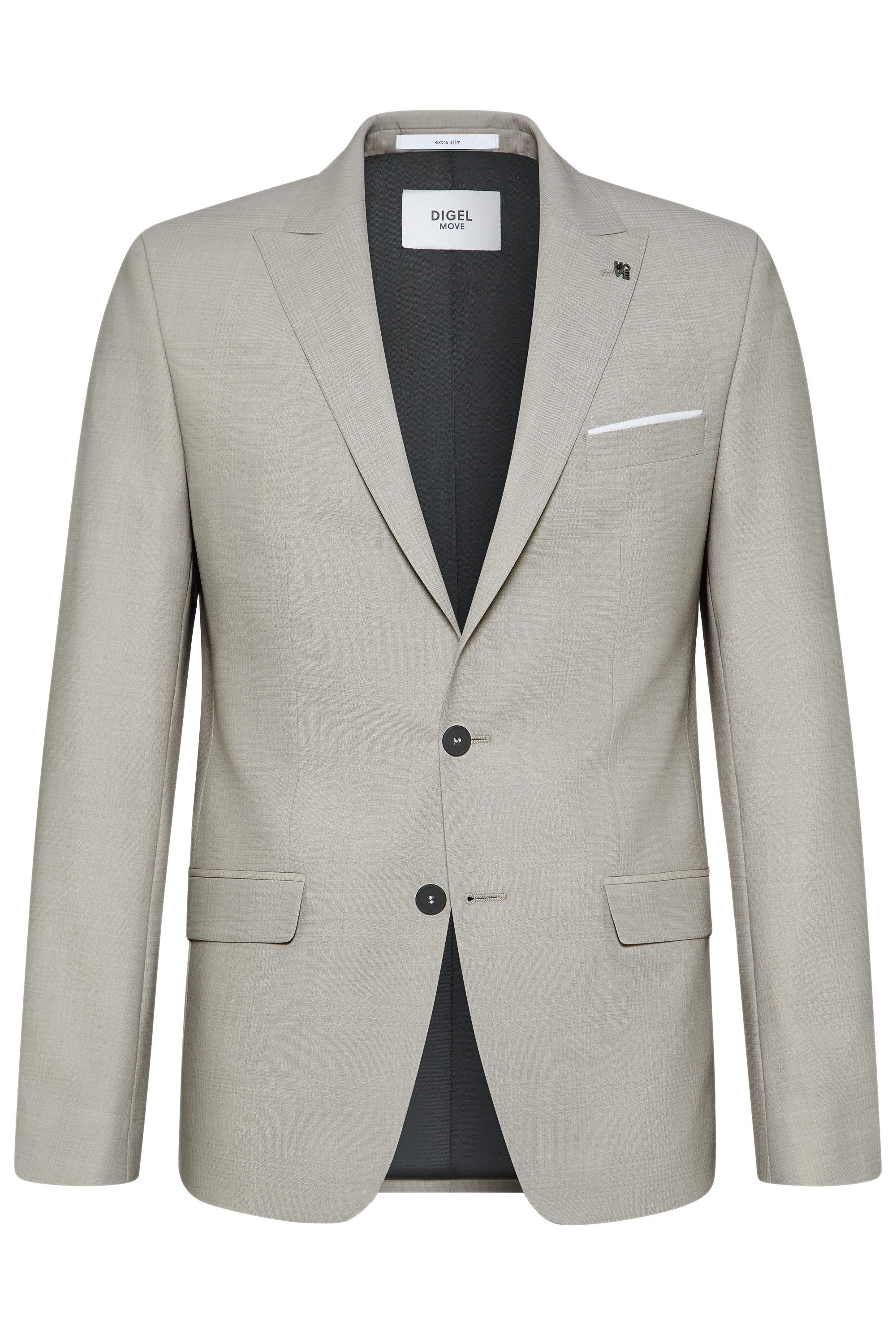 Digel Anzugsakko Norton (1-tlg., Polyester- Schurwollmix) Touching Buttons, Abnehmbarer Revers-Pin