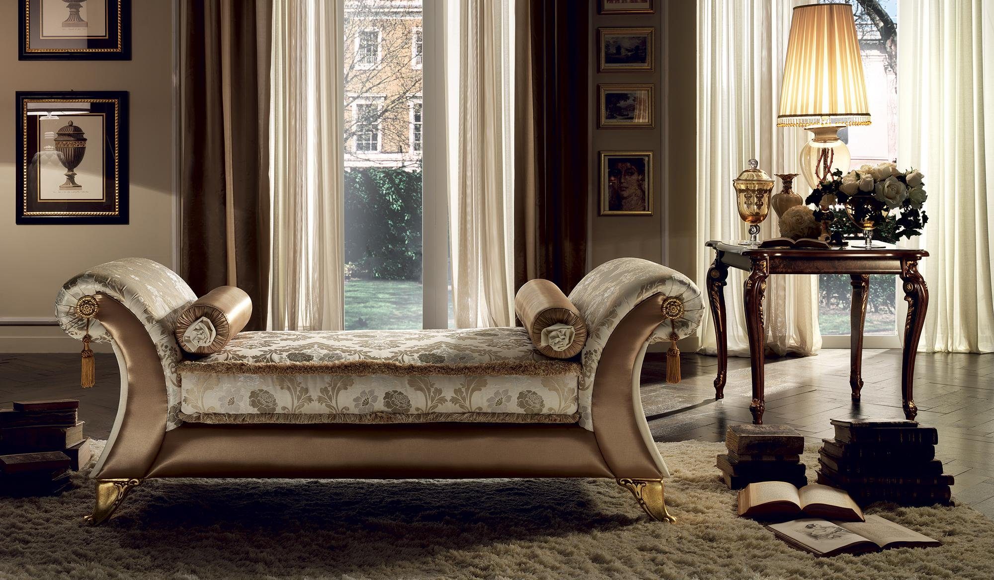 JVmoebel Chaiselongue Chaiselongue Liege Relaxsessel Liegesessel Komfortliege Luxus Barock, Made in Europe