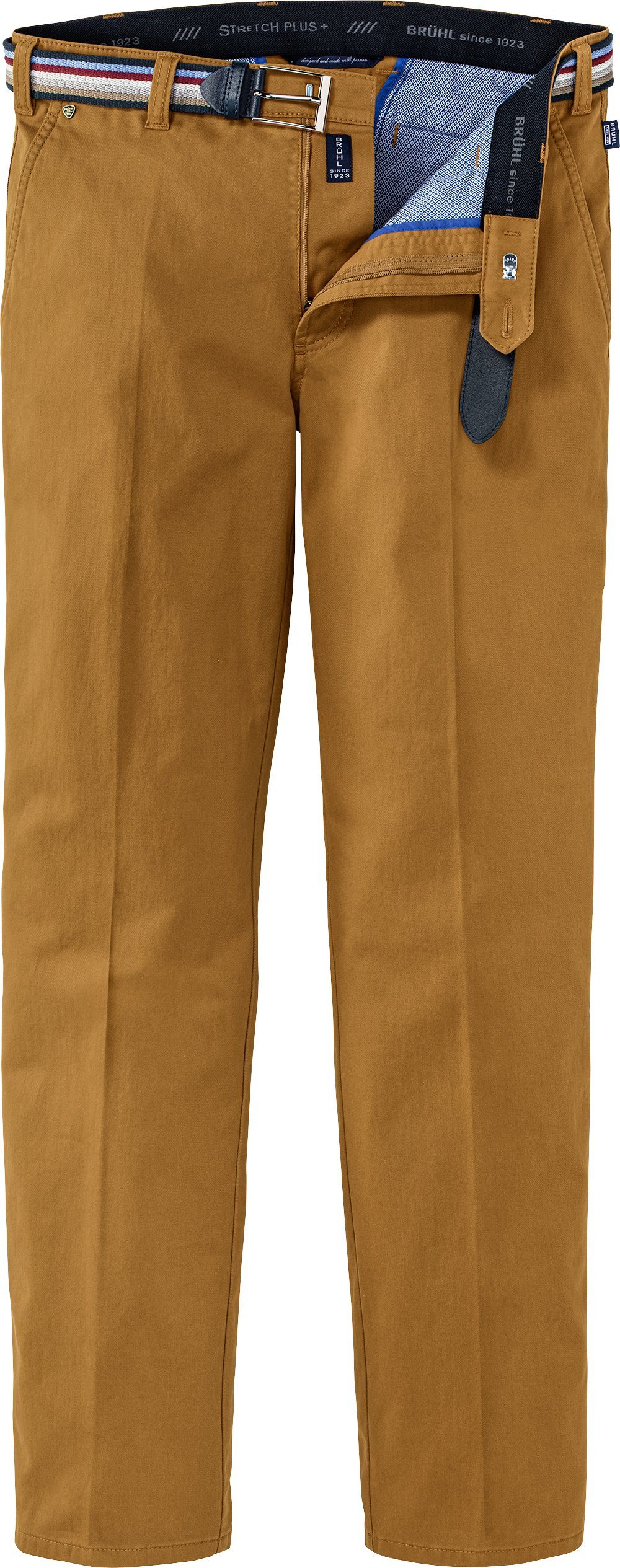 Brühl Stretch-Hose inklusive gelb 4-Jahreszeiten-Modell, Gürtel