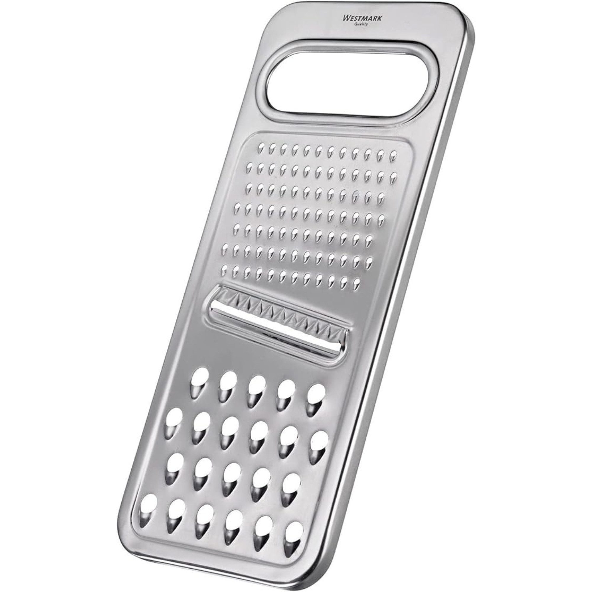 WESTMARK Multireibe 3 in 1, Rostfreier Edelstahl, Steel, Silber, Universalreibe, Edelstahl