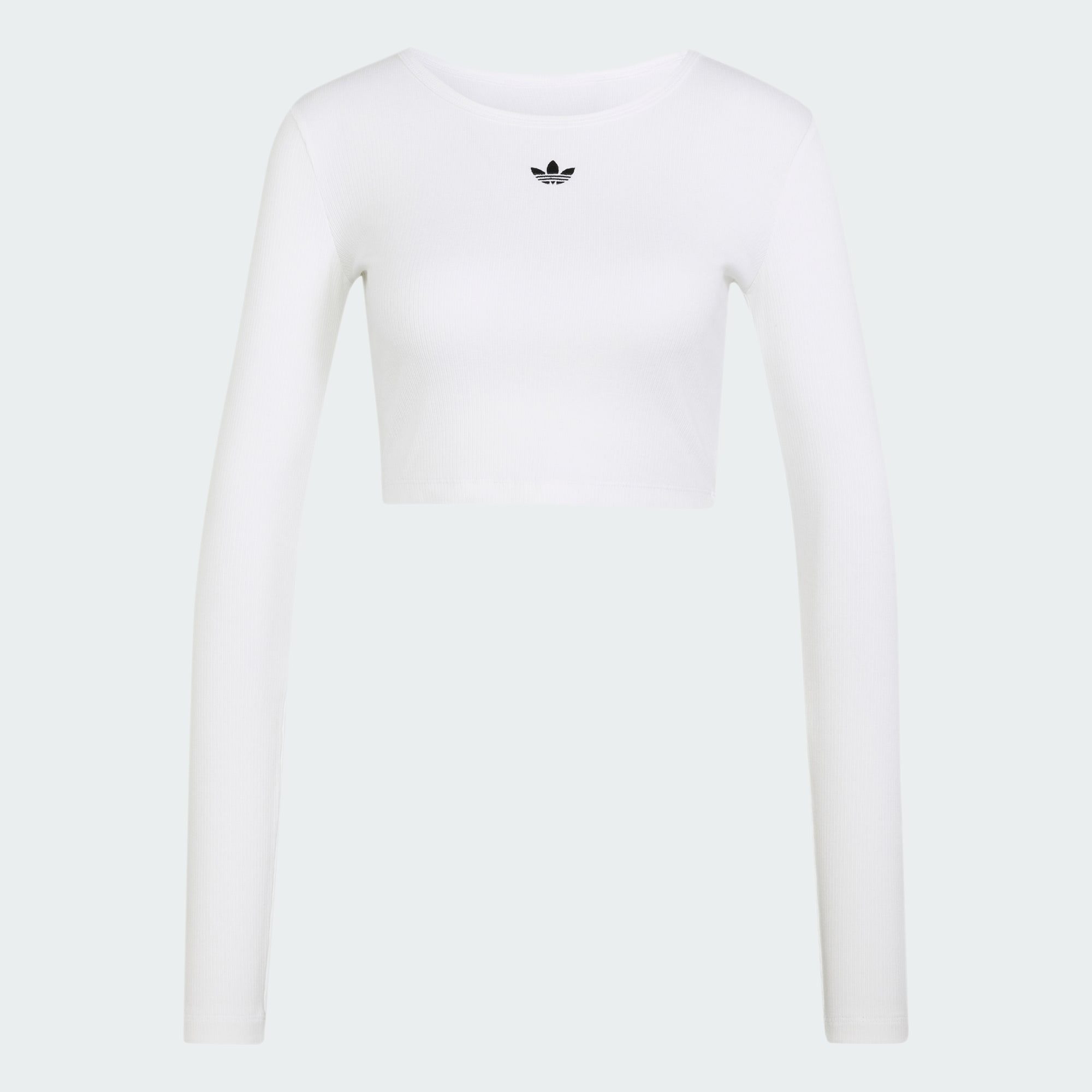 adidas Originals T-Shirt ESSENTIALS LANGARM-RIPPSHIRT, KÜRZER GESCHNITTEN (1-tlg)
