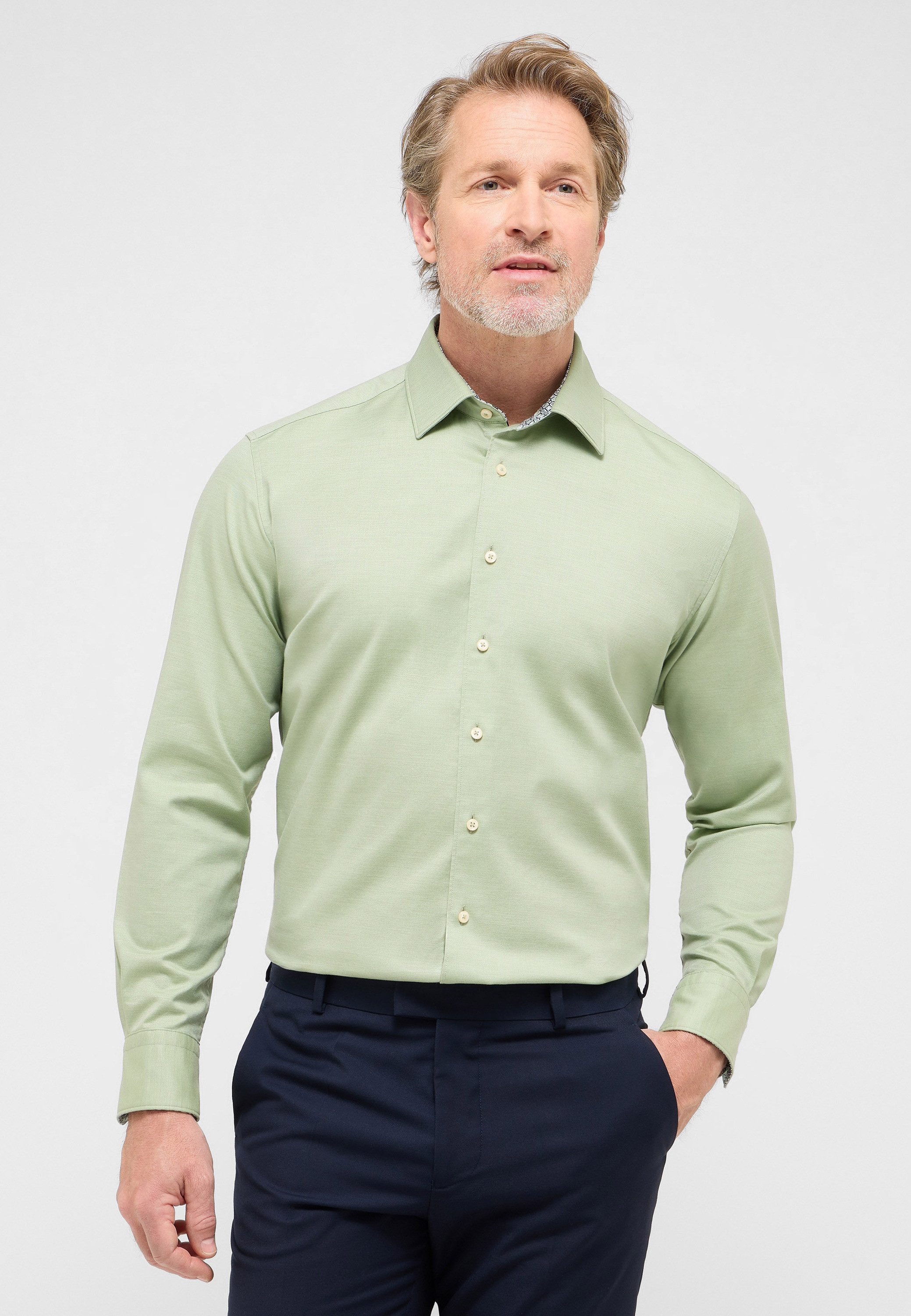 Eterna Langarmhemd MODERN FIT EASY IRON (bügelleicht)