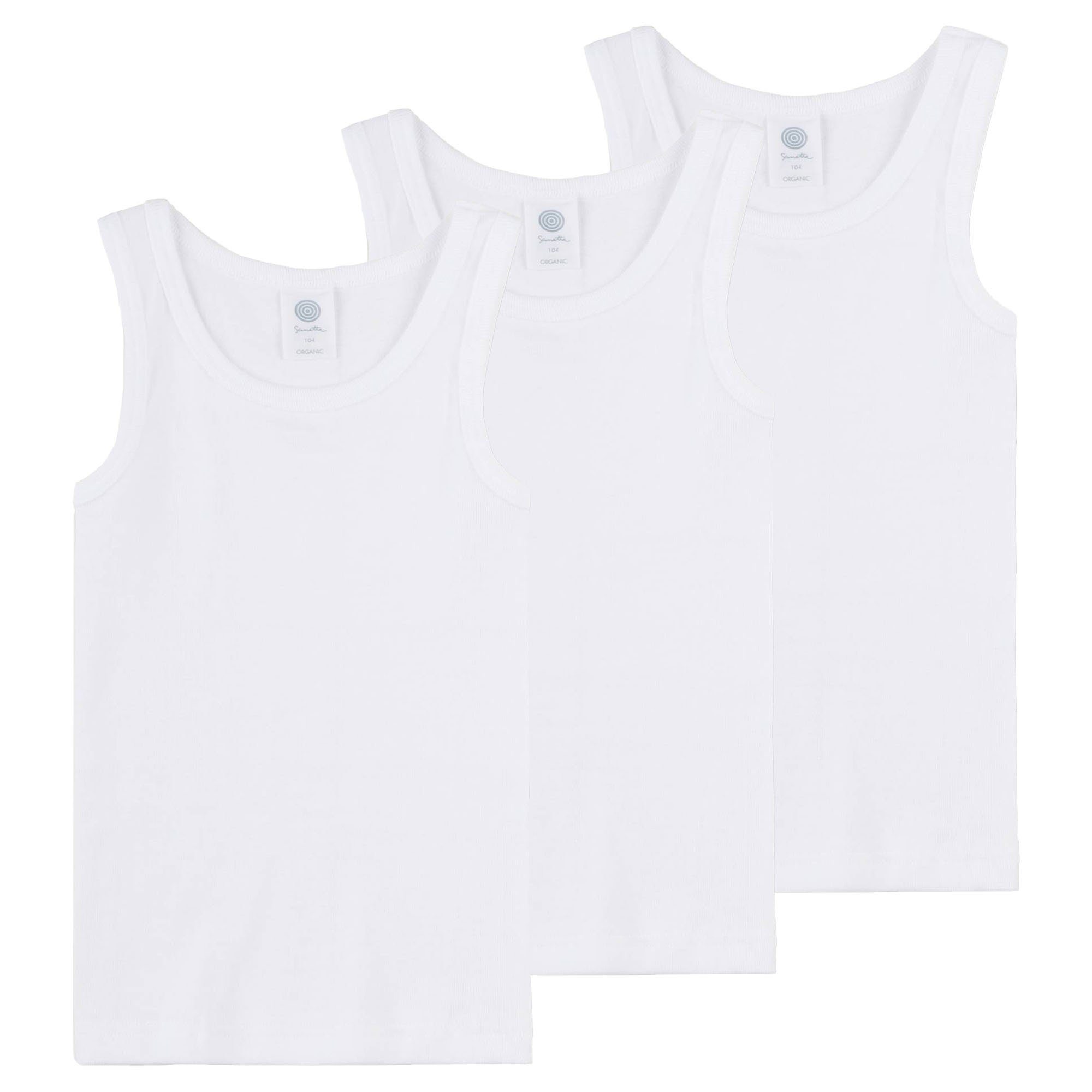 Sanetta Unterhemd Jungen Unterhemden 3er Pack Shirts ohne Arm Top