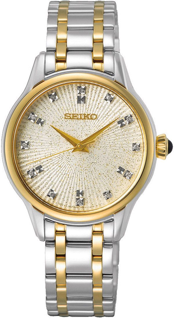 Quarzuhr Bicolor mit Diamanten