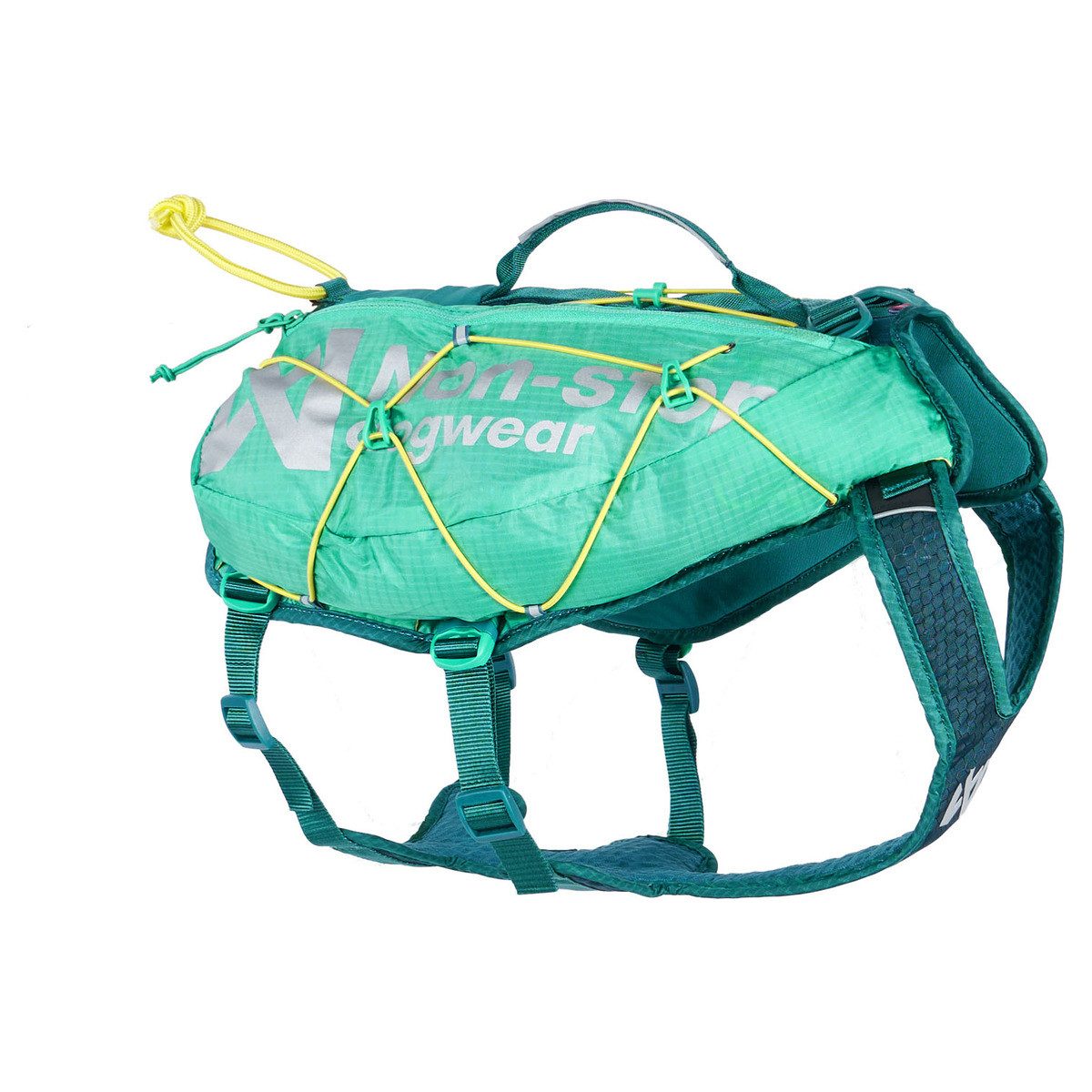 Non-stop dogwear Hunde-Geschirr Hunderucksack Trail Light Dog Backpack teal
